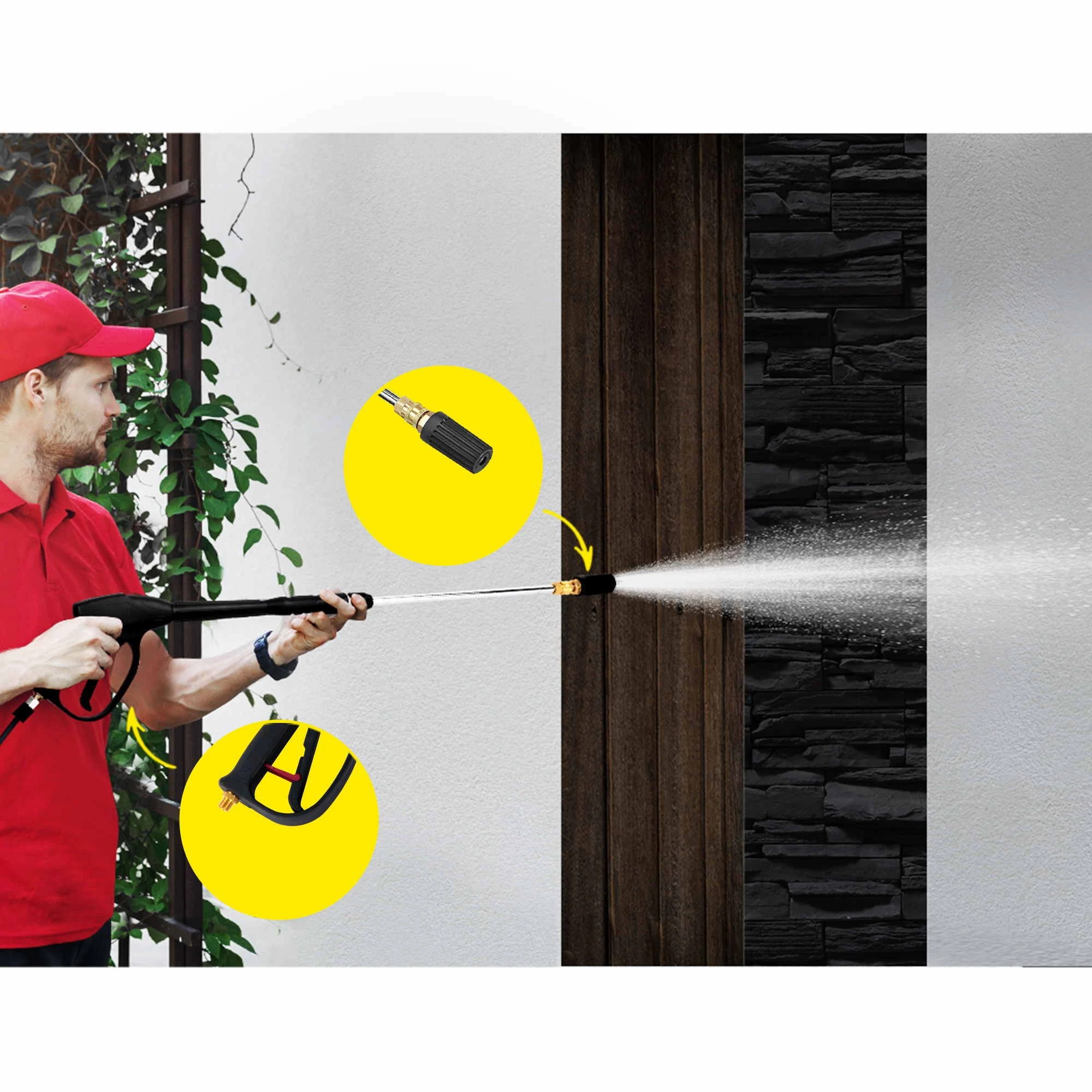 5 Giantz Petrol High Pressure Cleaner Washer 20M Hose - Black, 5 of 7