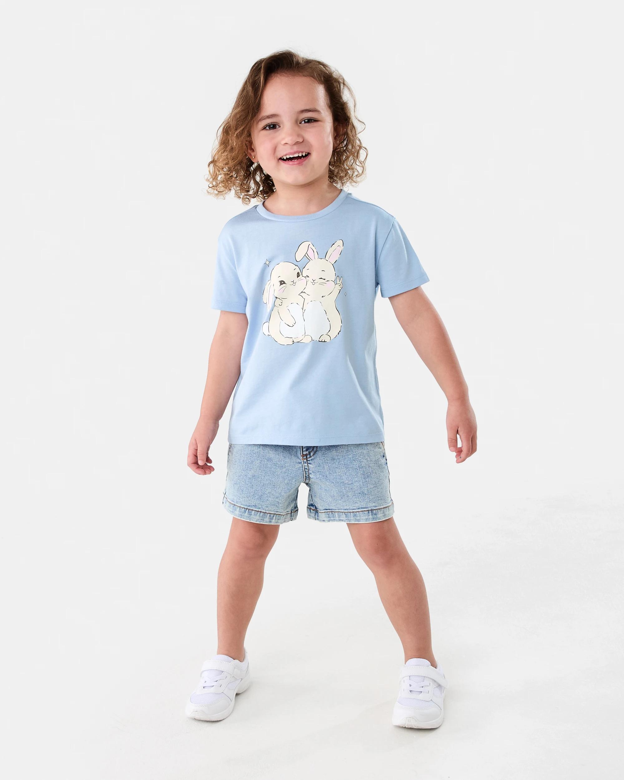 6 Printed T-shirt Blue Bunny, 6 of 7
