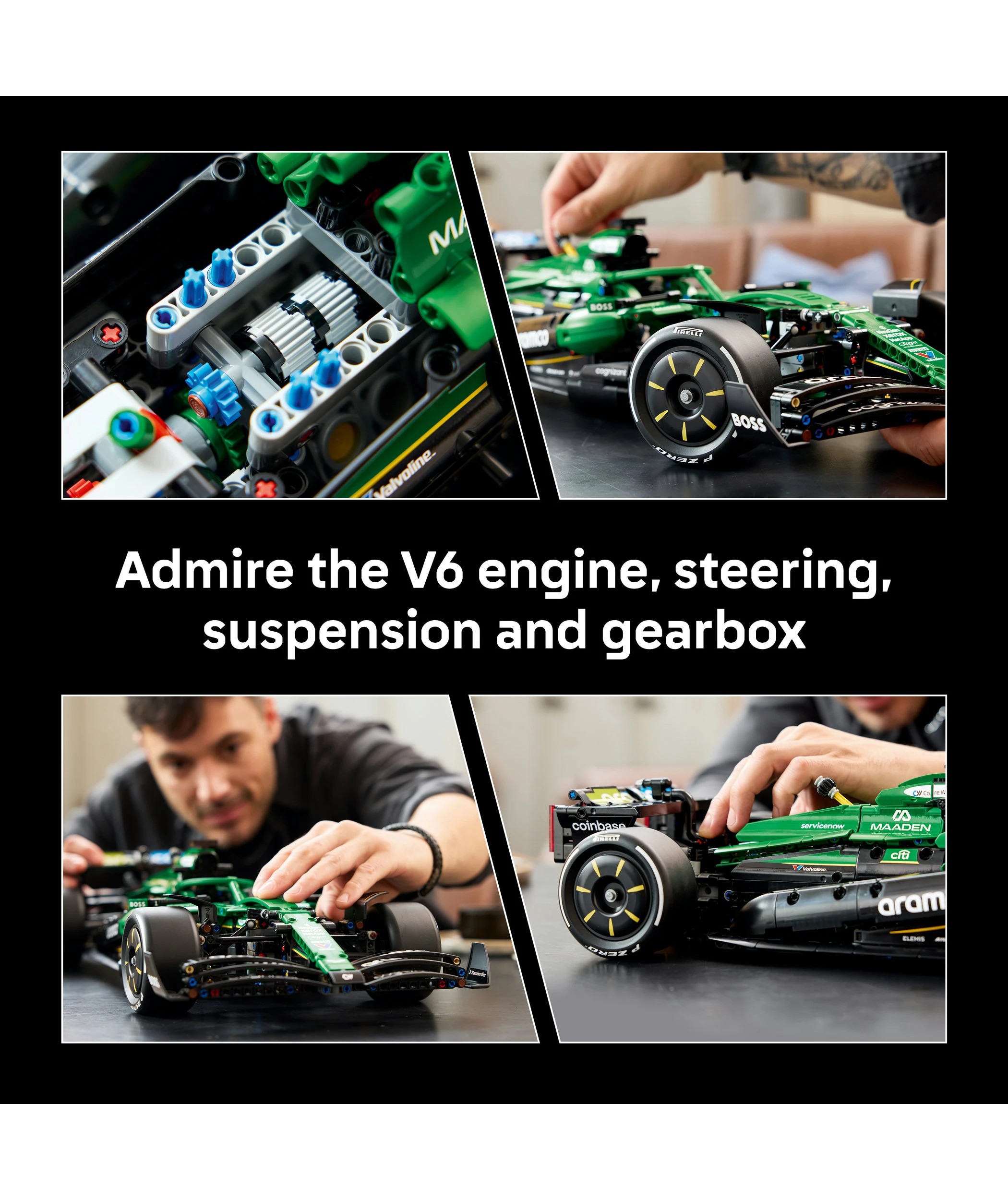 6 LEGO Technic Aston Martin Aramco AMR25 F1 Car 42240, 6 of 10