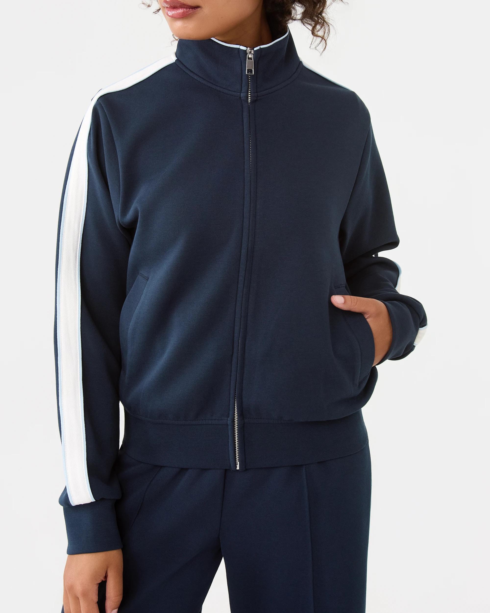 9 Active Womens Retro Zip Through Shade Navy, 9 of 10