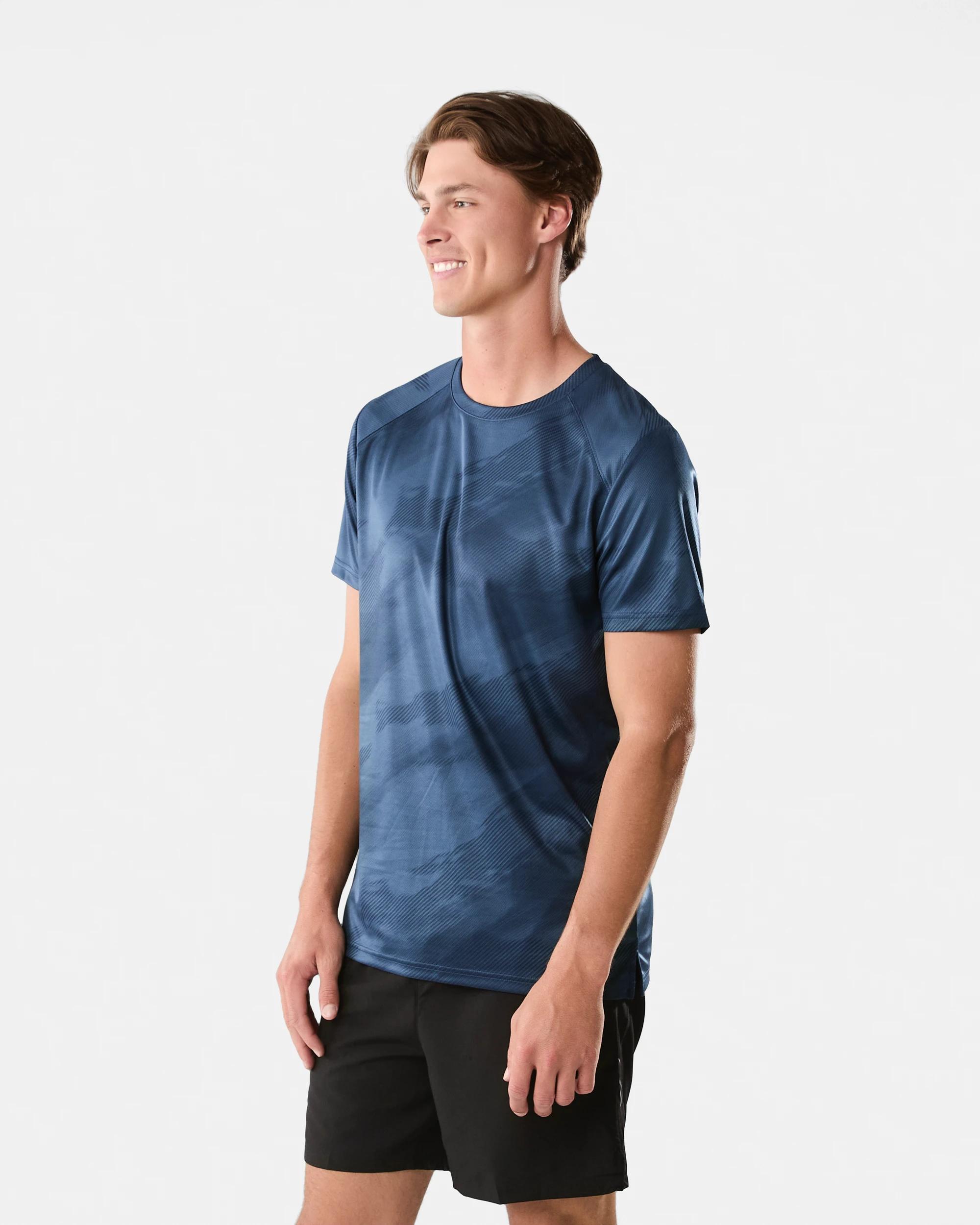 2 Active Mens Printed T-shirt Blaze Navy, 2 of 6