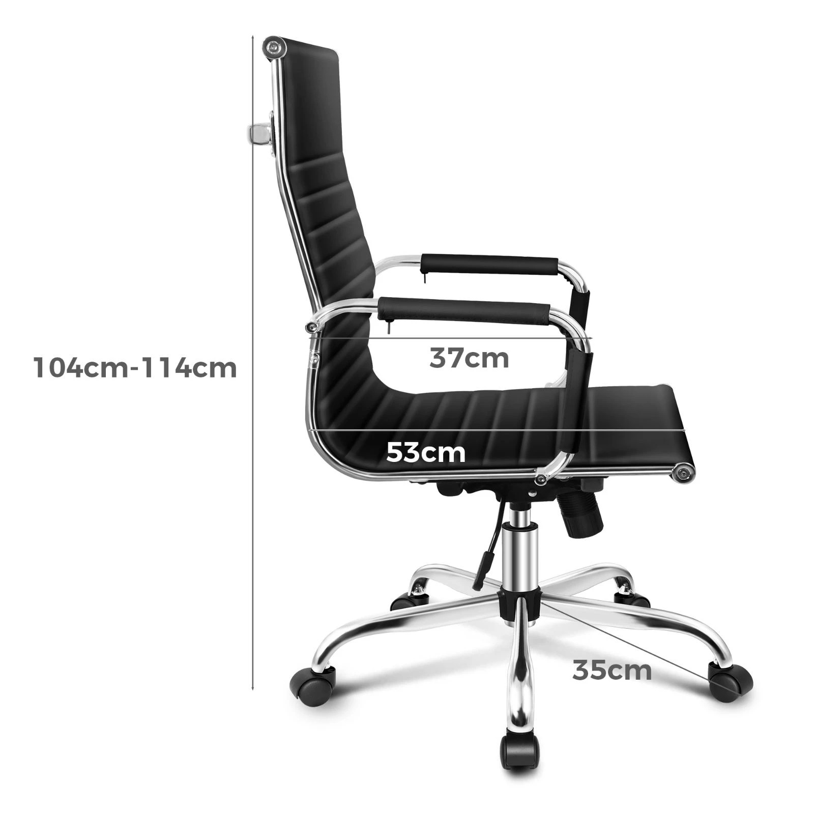 4 Alfordson Office Chair Ergonomic Executive Computer Seat Gaming High Back - Black, 4 of 10
