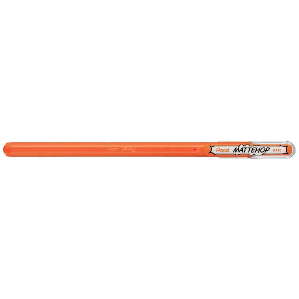 1 Pentel Mattehop Gel Pen 1.0mm Orange, 1 of 2