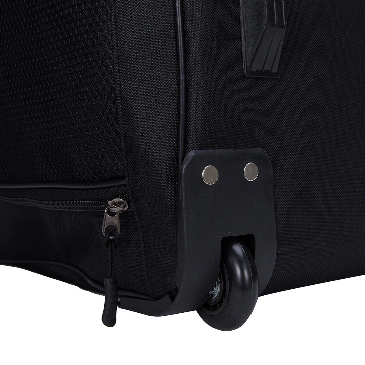 6 Large Duffle Bag with Wheels - Black, 6 of 8