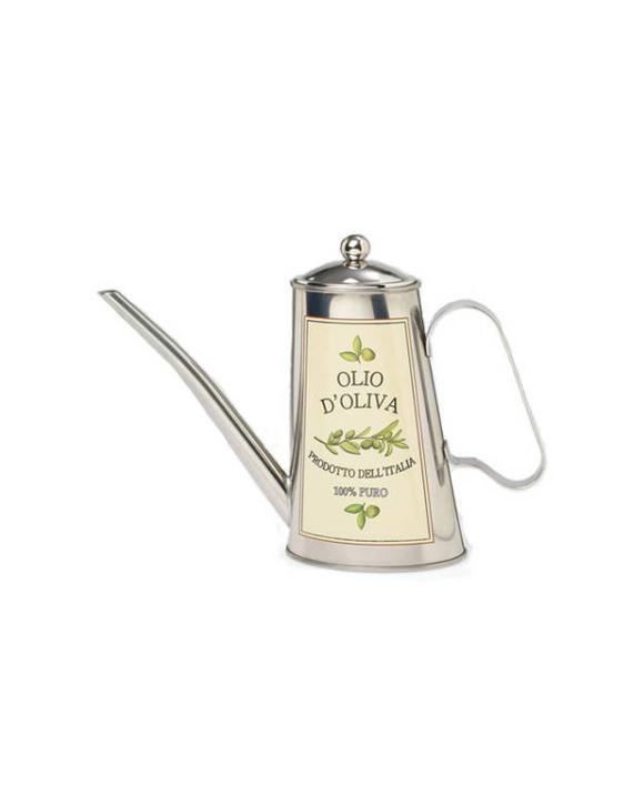 Cuisena 500ml Stainless Steel Oil Can With Secure Lid Kitchen Oil Dispenser - Silver