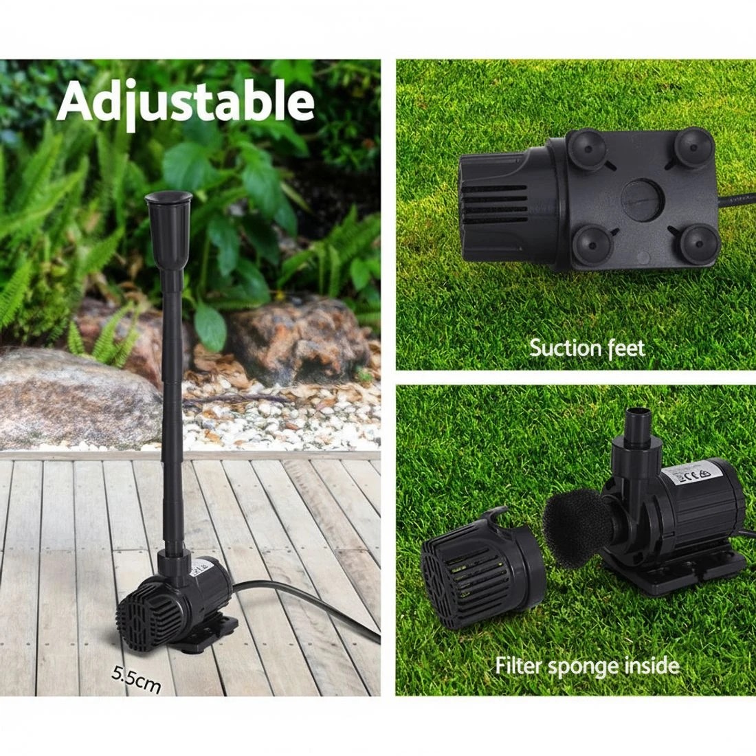 6 Gardeon Solar Pond Pump Submersible Water Fountain Kit 9.8FT - Black, 6 of 6