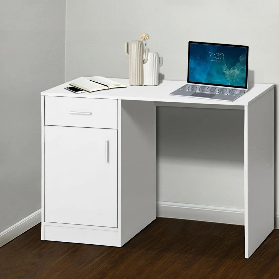 6 Artiss Computer Desk Drawer Cabinet  100CM - White, 6 of 6