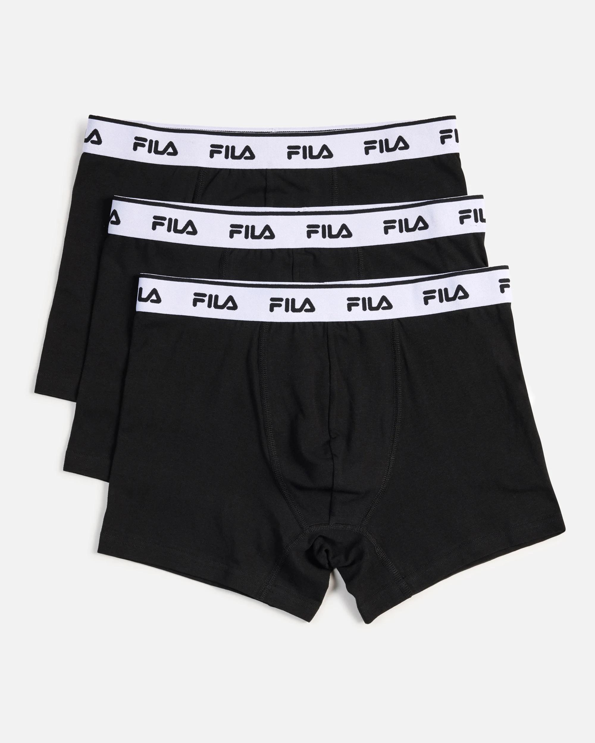1 3 Pack Rome Sports Trunks - Fila BLACK, 1 of 3