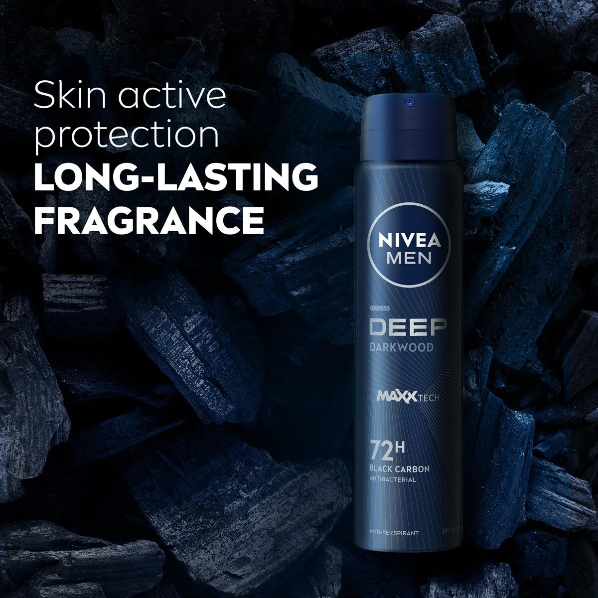 7 Nivea Men Deep Darkwood Anti-Perspirant Aerosol Deodorant 250ml, 7 of 8