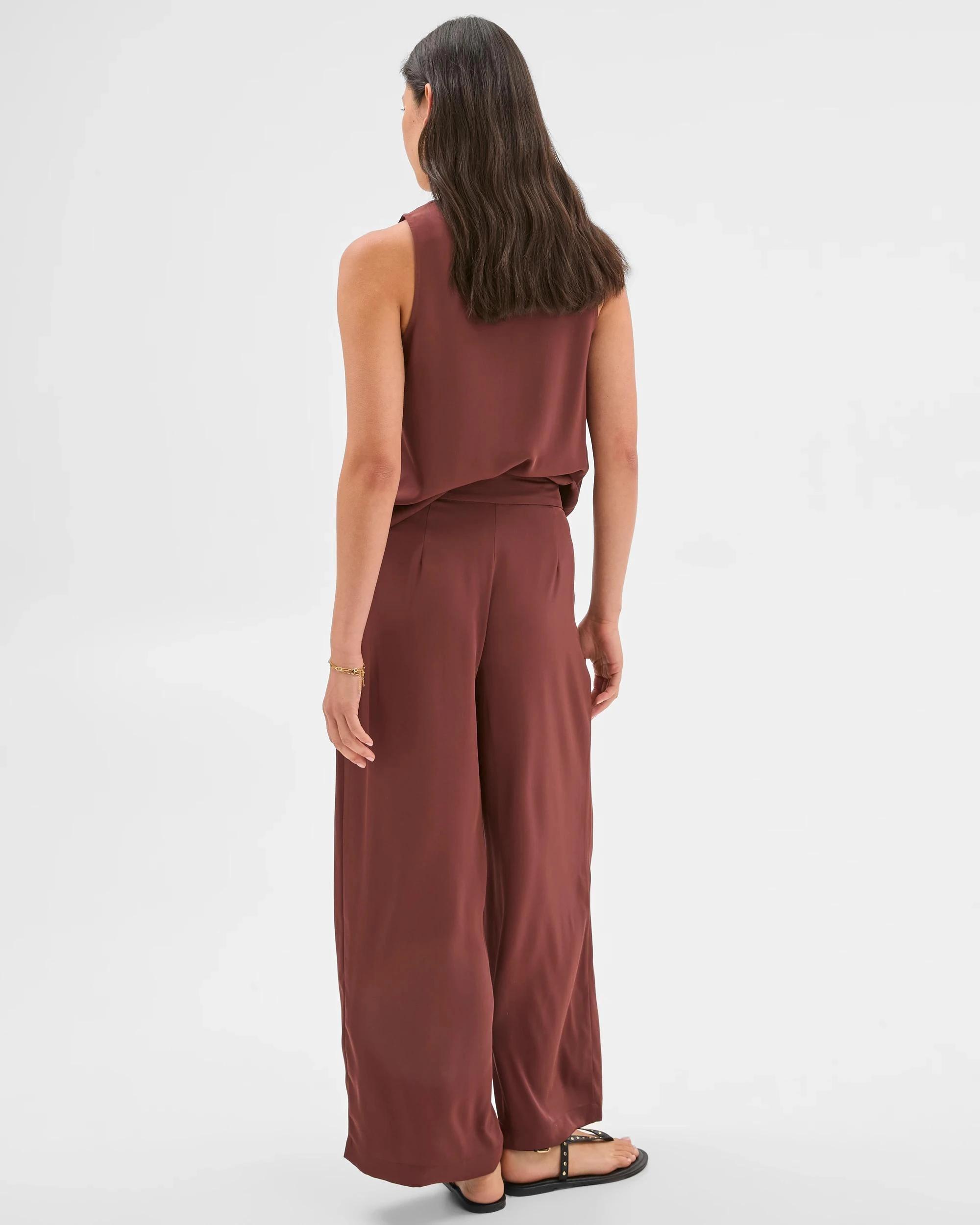 4 Pleat Front Pants - Preview RUM RAISIN, 4 of 6