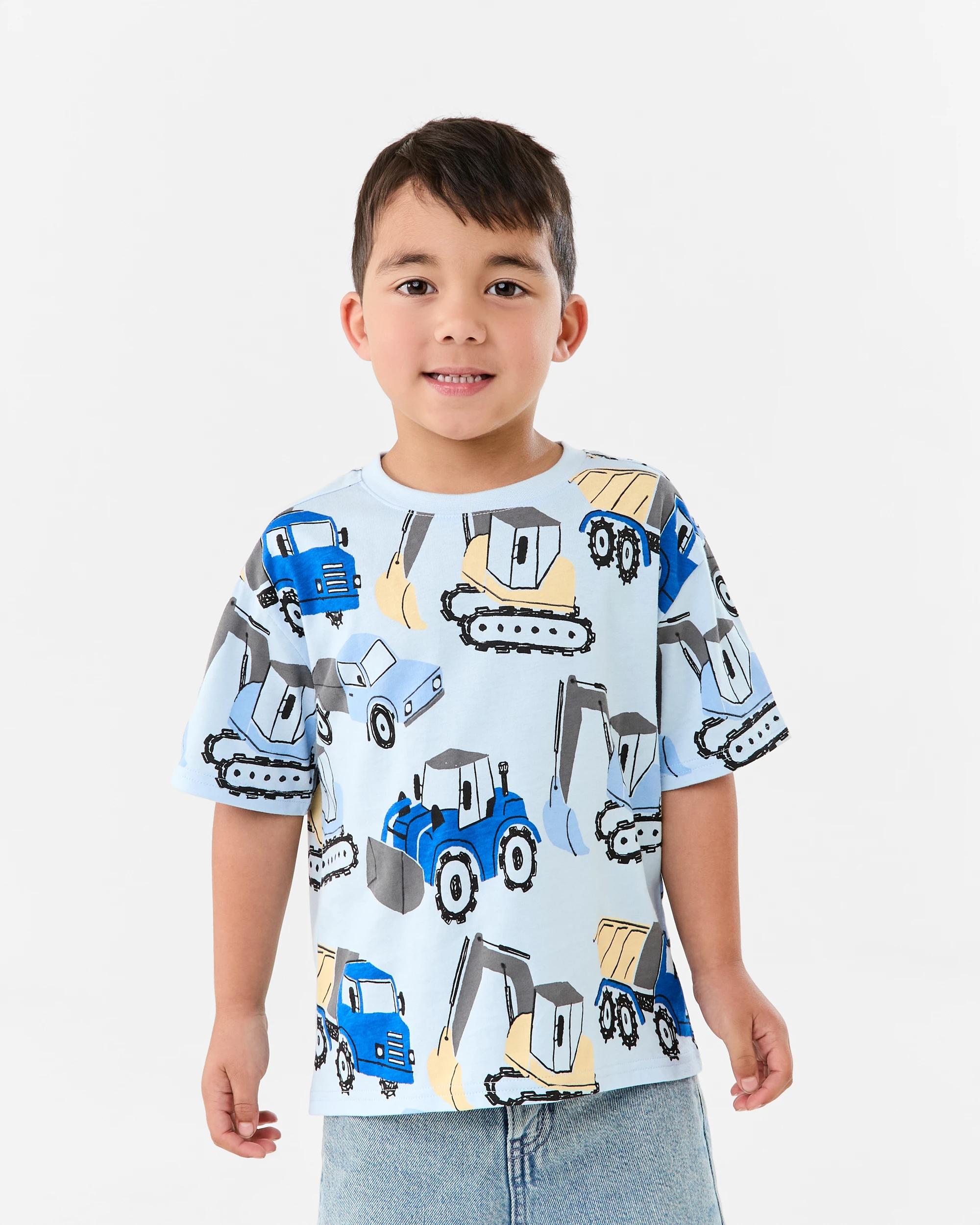 1 All Over Print T-shirt Blu Dig, 1 of 7