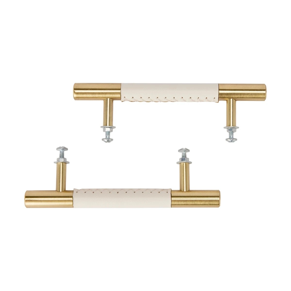 2 2 Pack White and Gold Look Handles, 2 of 7