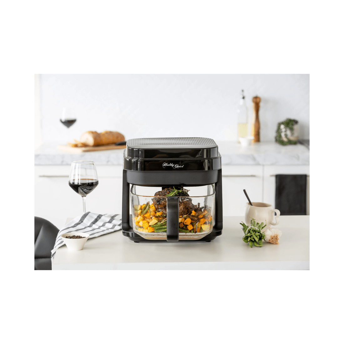 6 Healthy Choice 6.5L Glass Digital Air Fryer Oven (1200W) 200C, 6 of 7