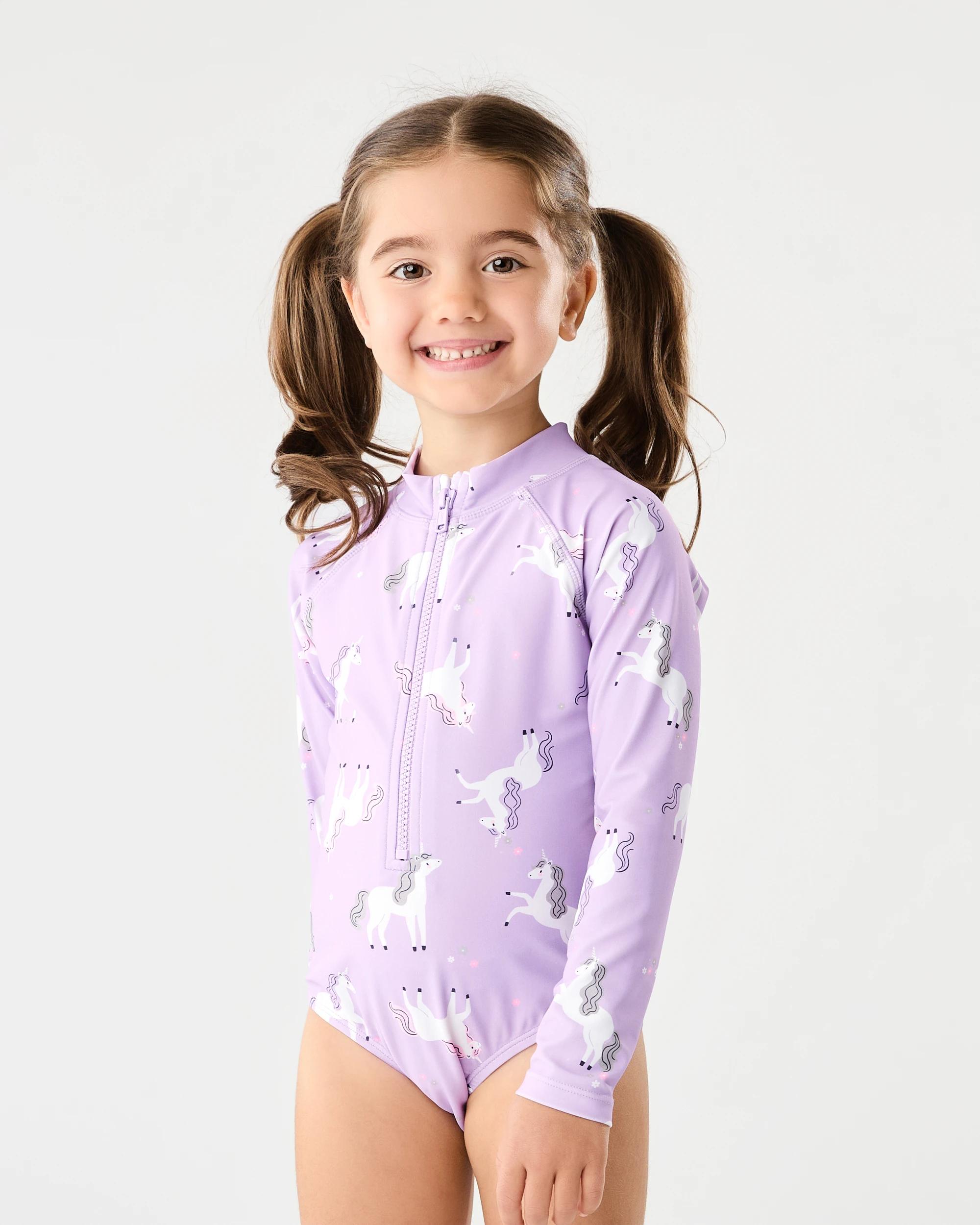 2 Long Sleeve One Piece Swimsuit Pur Unicrn, 2 of 4