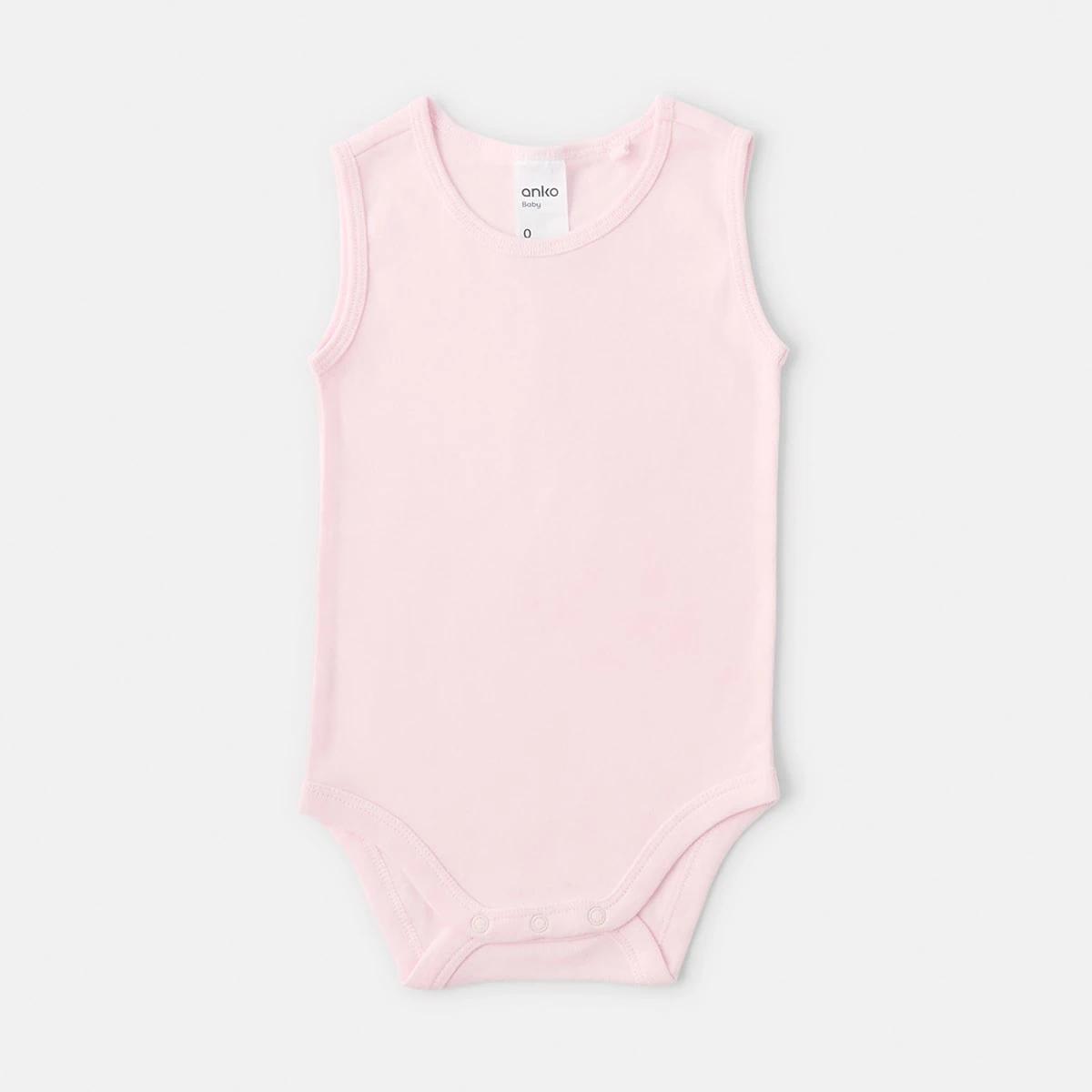 3 2 Pack Sleeveless Bodysuits PINK AND WHITE MARLE, 3 of 6