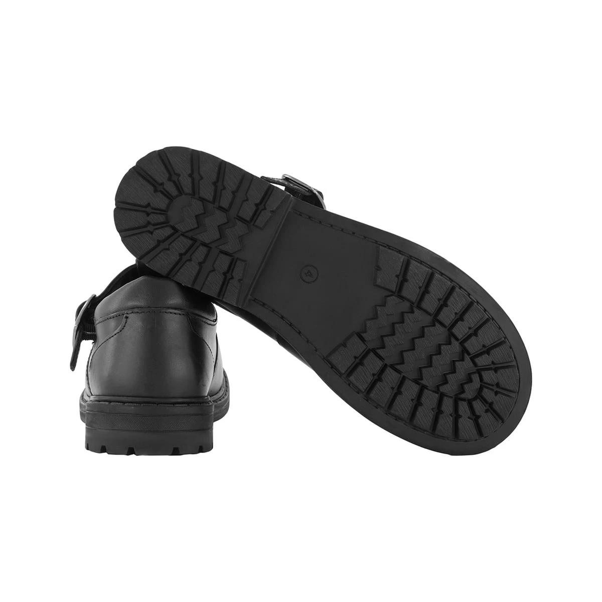 5 Senior T-Bar School Shoes Black, 5 of 5