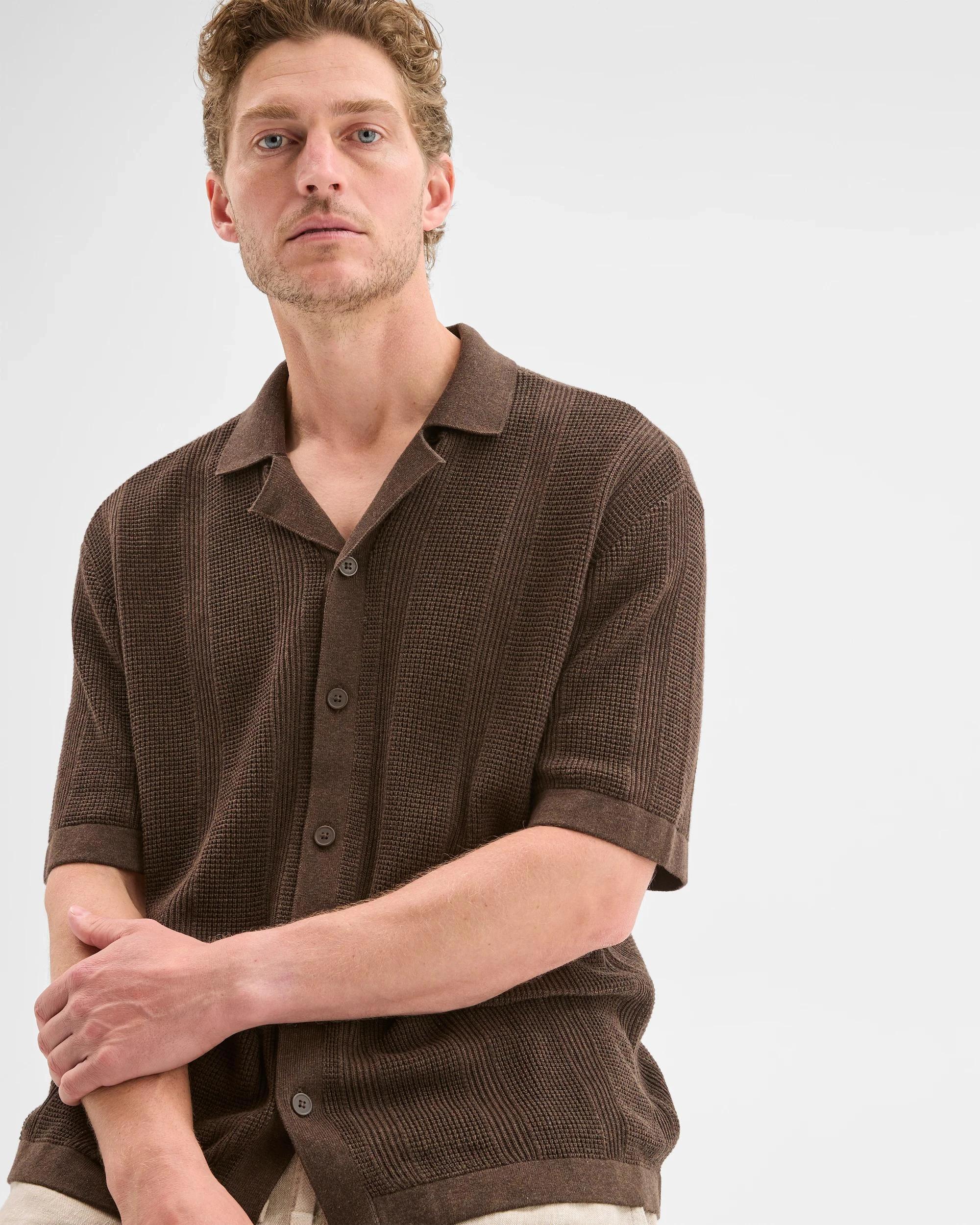 7 Target Australian Cotton Fashion Knit Shirt CHOCOLATE, 7 of 7