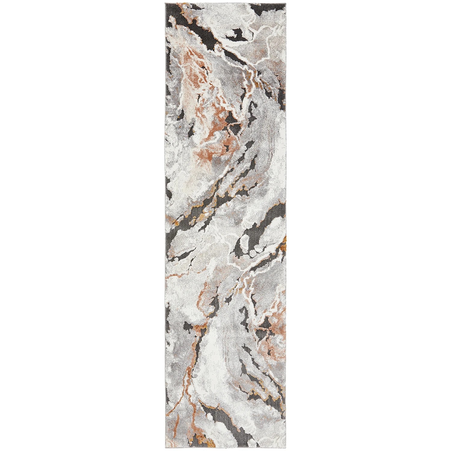 2 Common Ground Rugs Stonefall 222 300x80cm - Medium Runner Power Loomed Pet Friendly Rug - Brown, 2 of 7