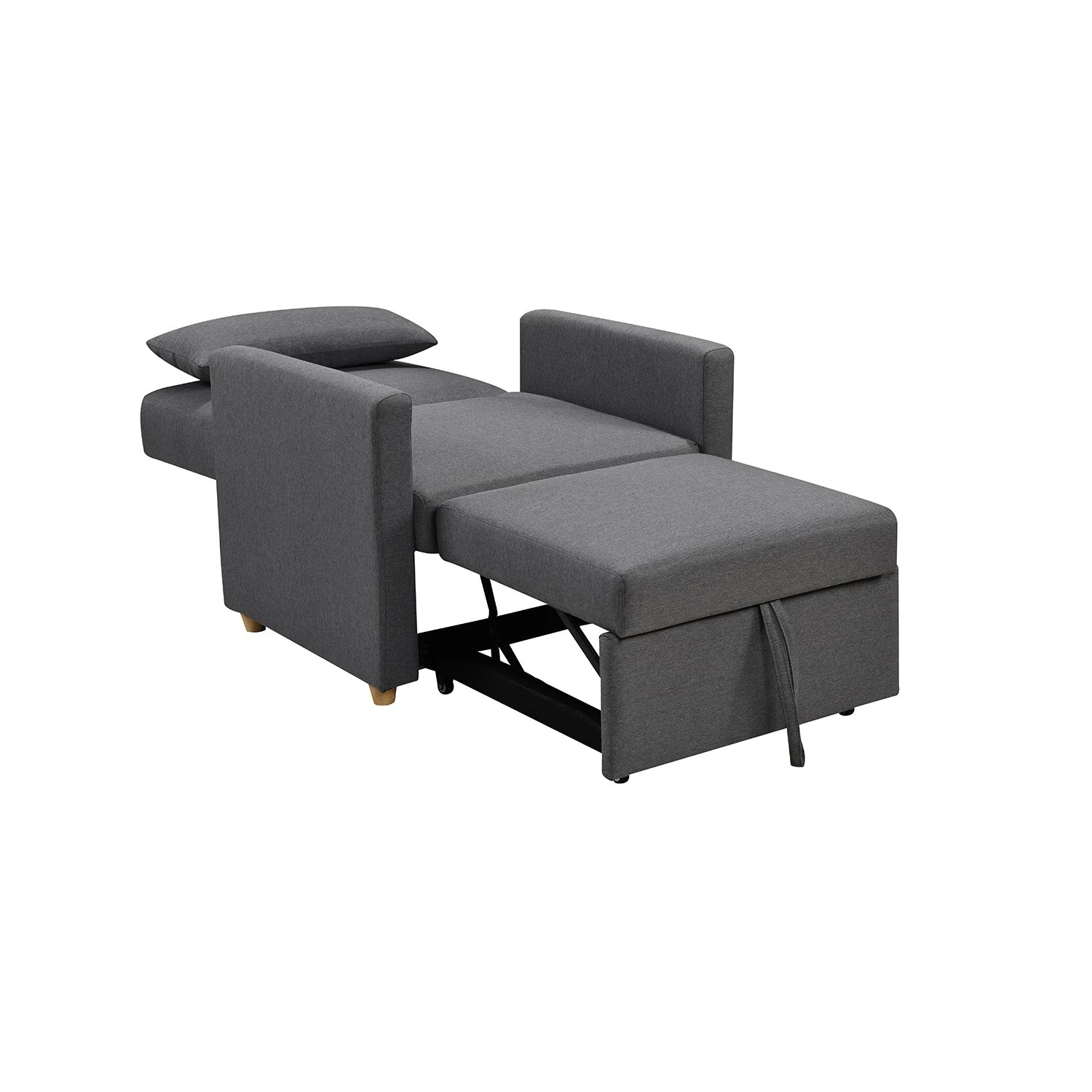4 Foret Single Seater Pull-out Sofa Bed Lounge Adjustable Couch Furniture Recliner, 4 of 7