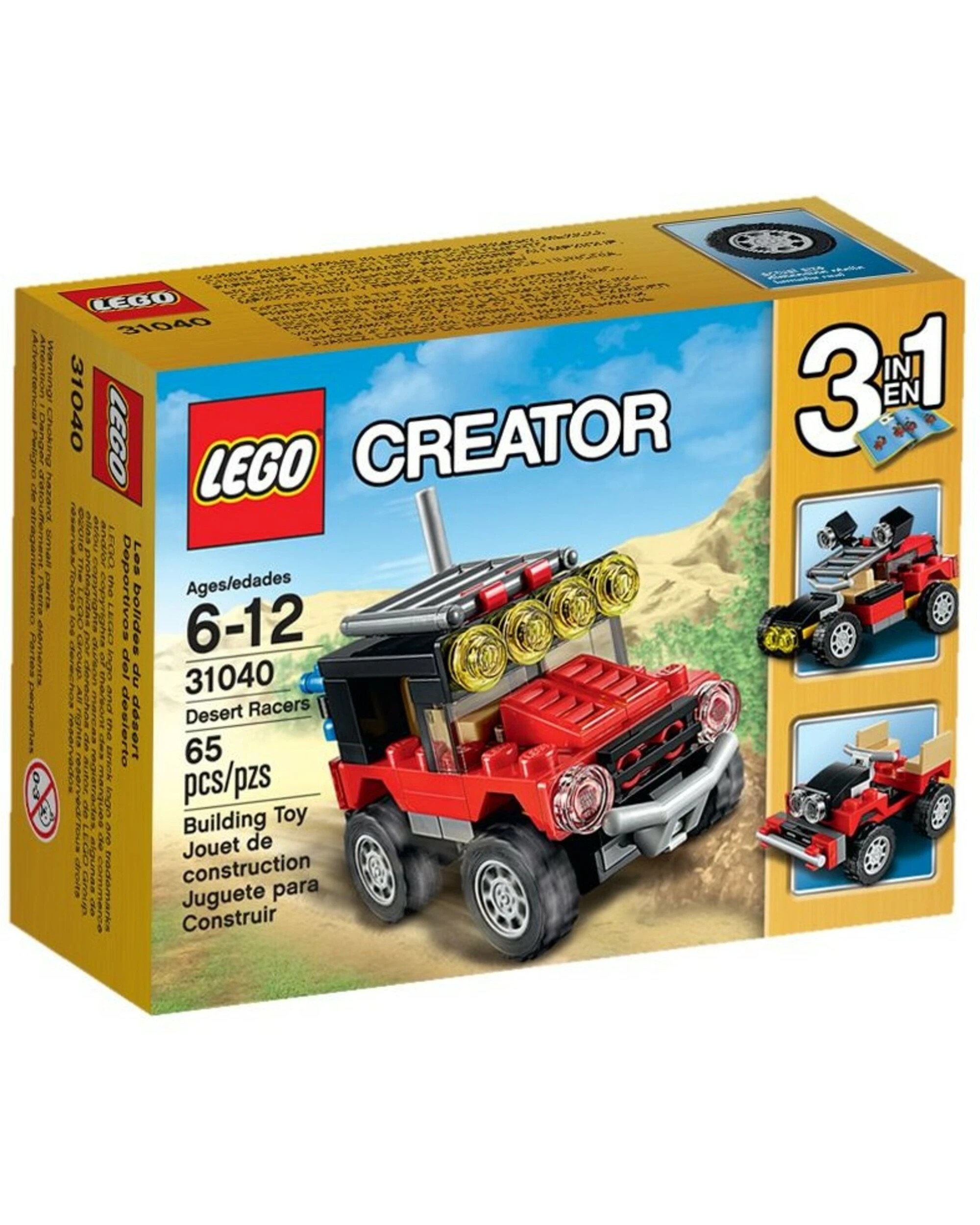 1 LEGO 31040 Desert Racers 3-in-1 Off-Roader, Dune Buggy, 4x4, 1 of 2