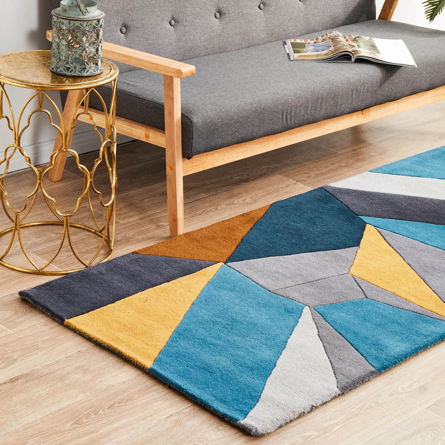 3 Common Ground Rugs Jye 902 300x80cm Runner - Medium Hand Tufted Wool Rug - Multi, 3 of 7