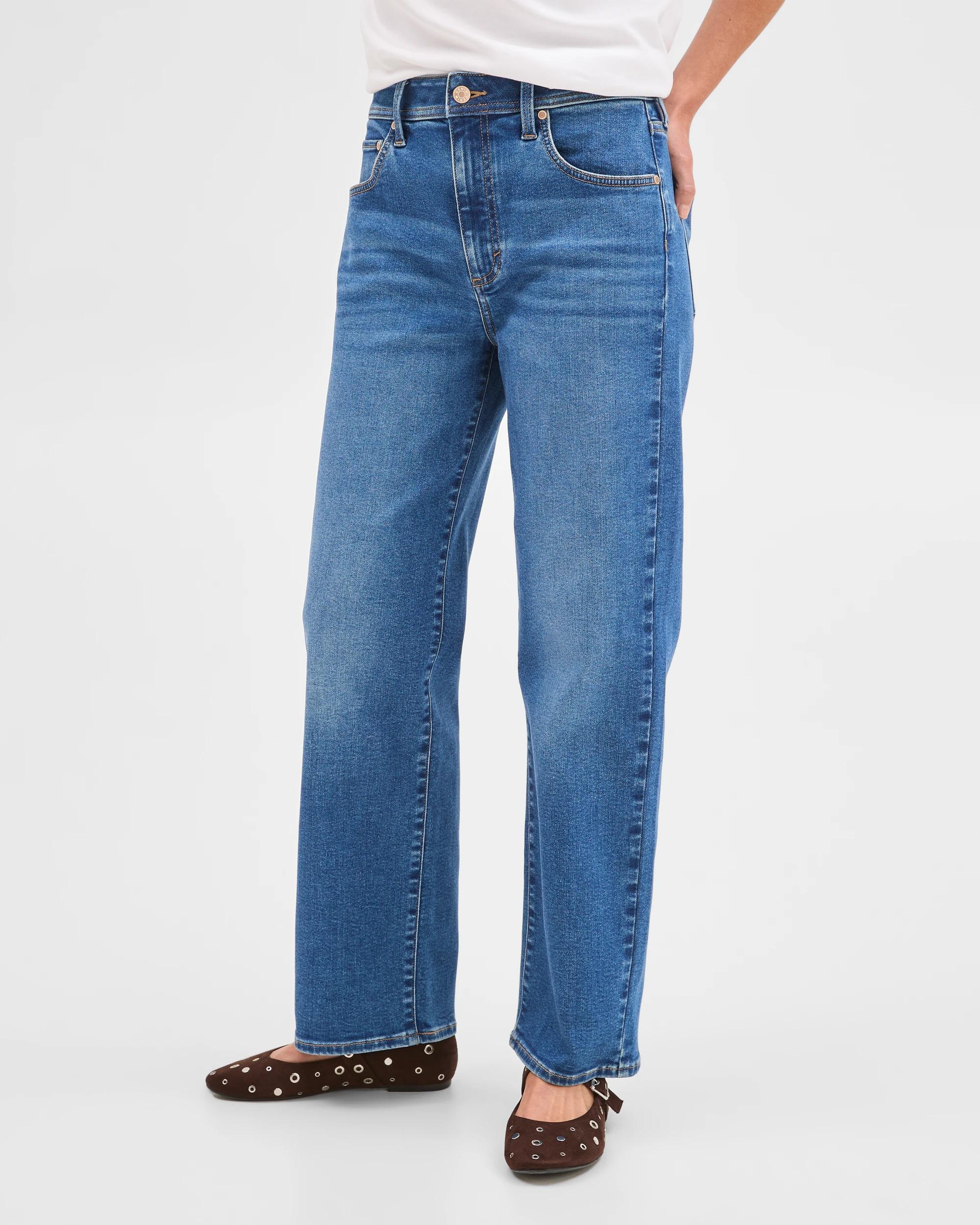 3 Target Denim Tara Slim Fit Straight Denim Jeans DARK WORN INDIGO, 3 of 7