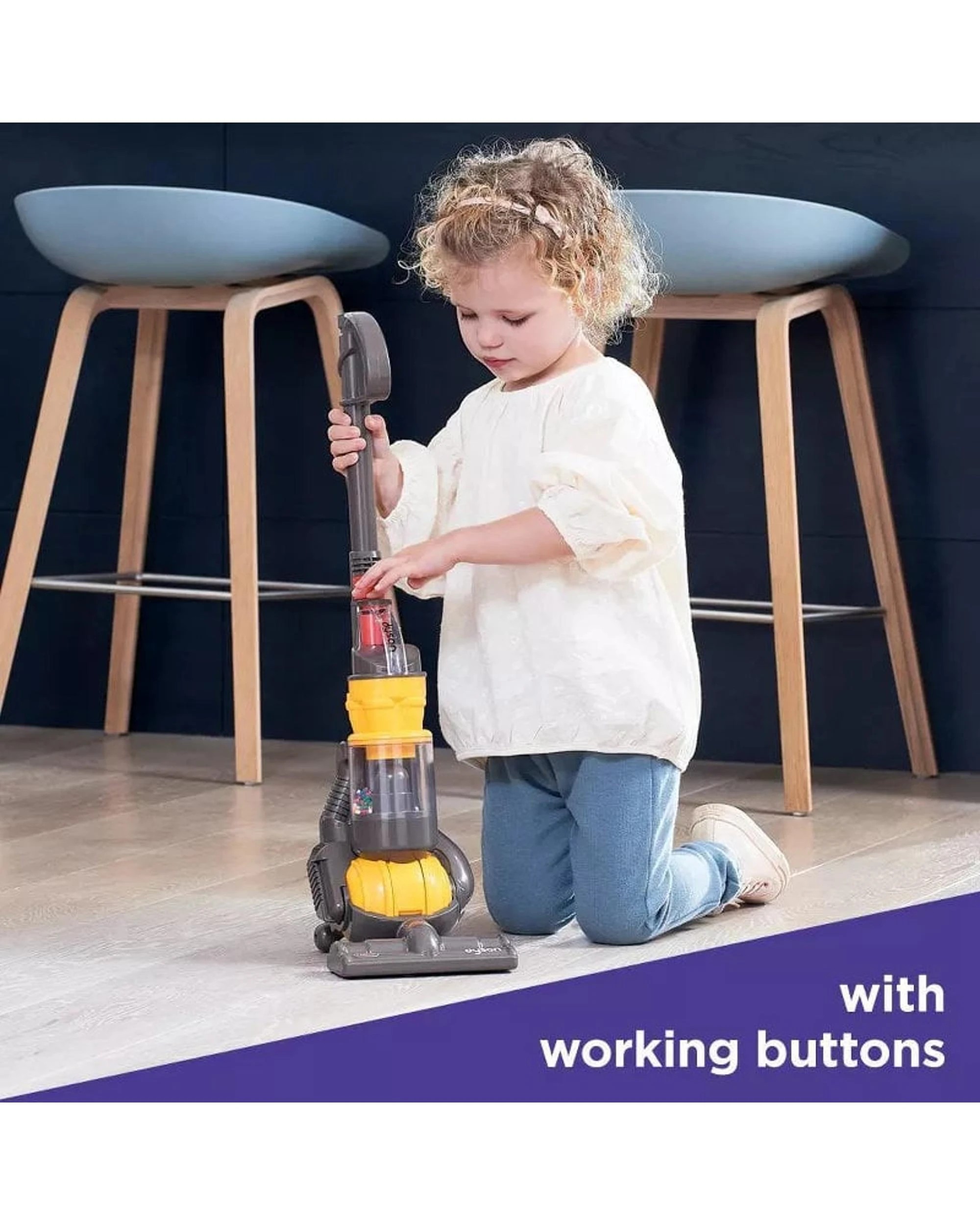 7 Casdon Dyson Kids Upright Ball Vacuum, 7 of 7