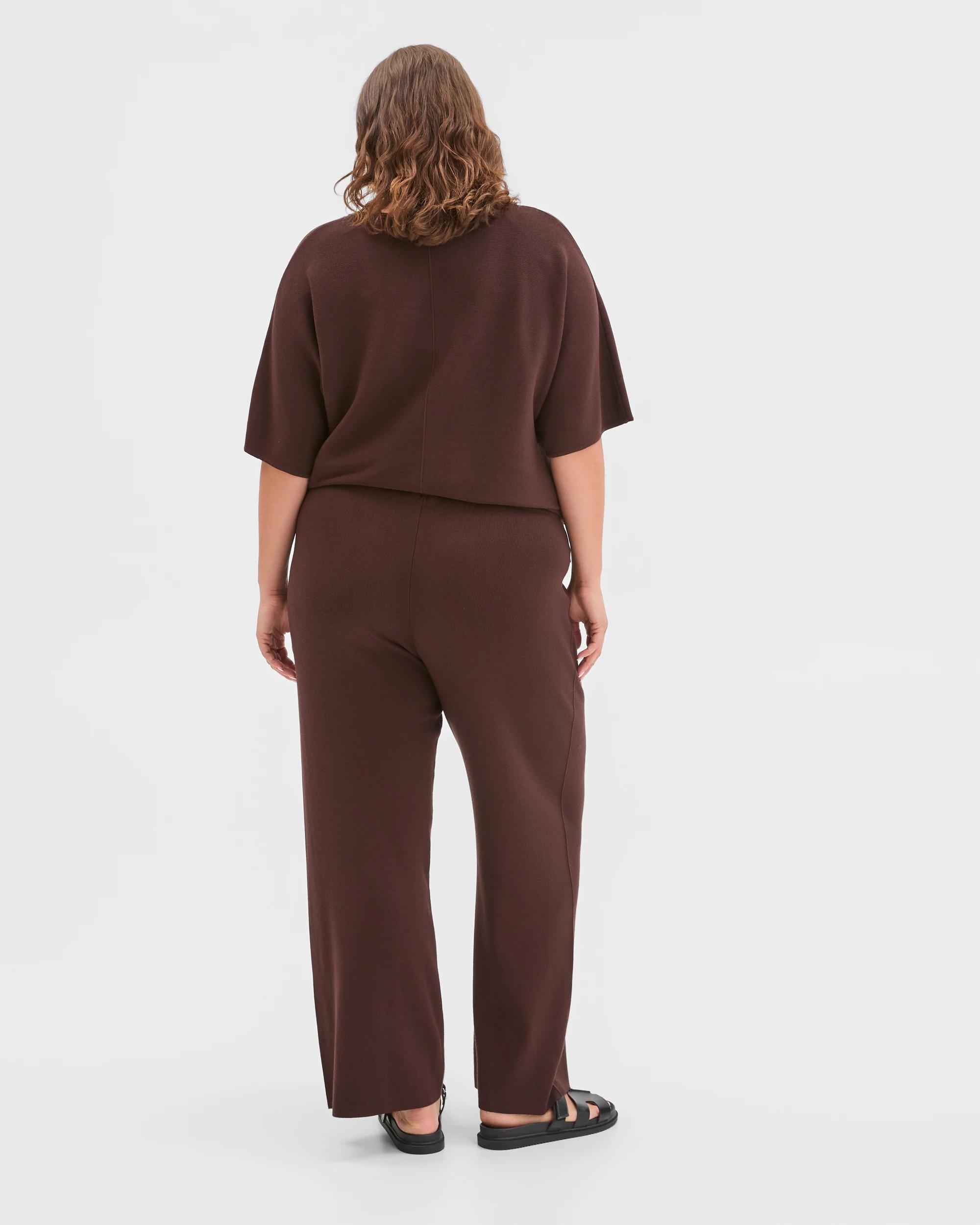 4 Target Curve Plus Size Crepe Knit Pants ESPRESSO, 4 of 5