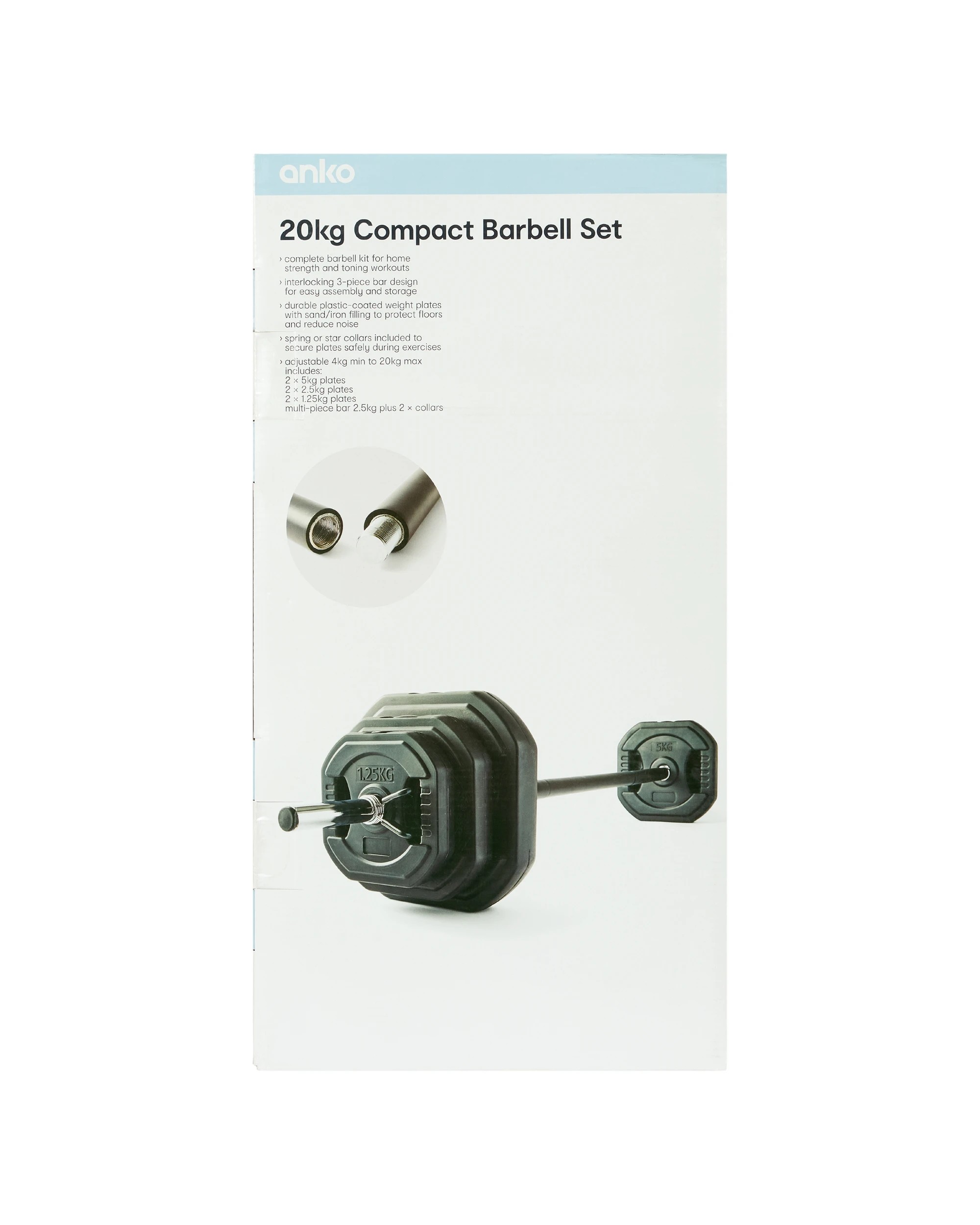 7 20kg Compact Barbell Set, 7 of 8