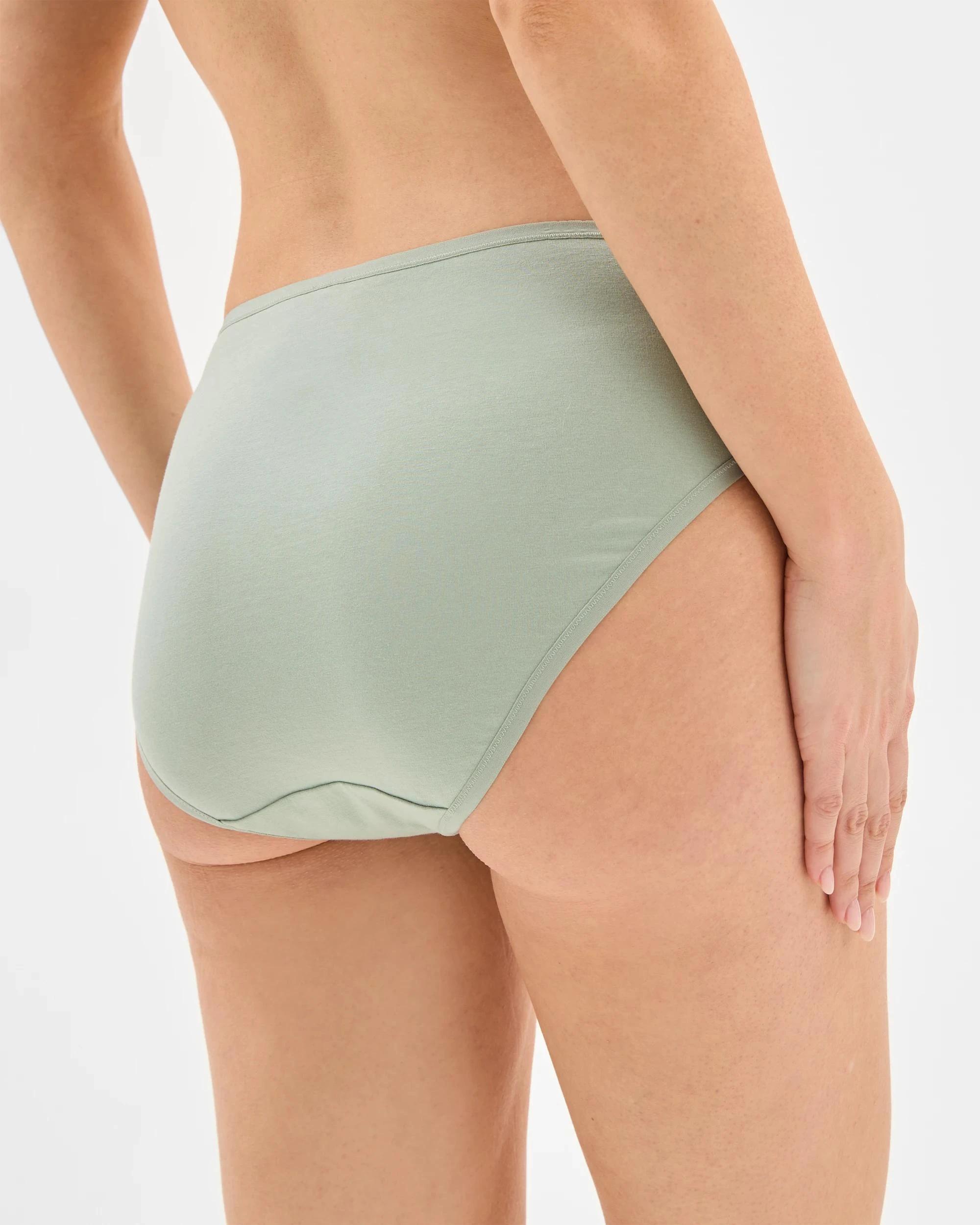 4 Target Woman Womens Australian Cotton Blend Midi Briefs 5 Pack GREEN / NEUTRAL, 4 of 4