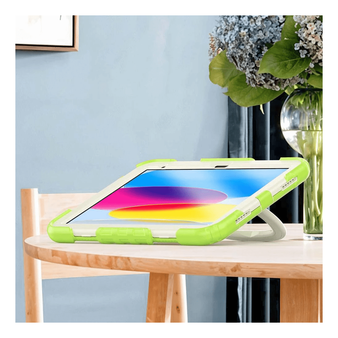 2 Studymate Bumper Case iPad A16/10th Gen 10.9" Green w handle, 2 of 10