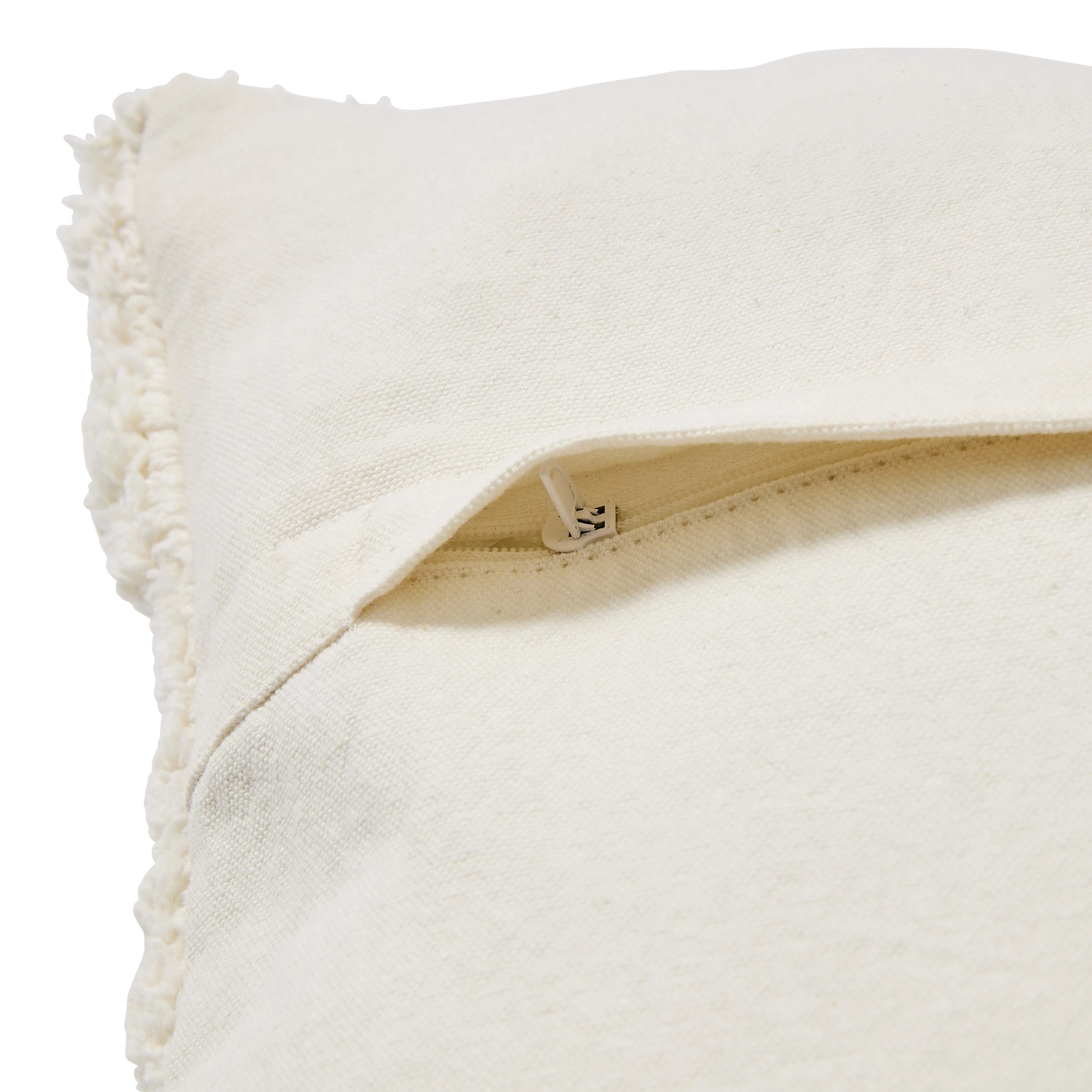 7 50cm Tufted Cushion Cover - White, 7 of 7