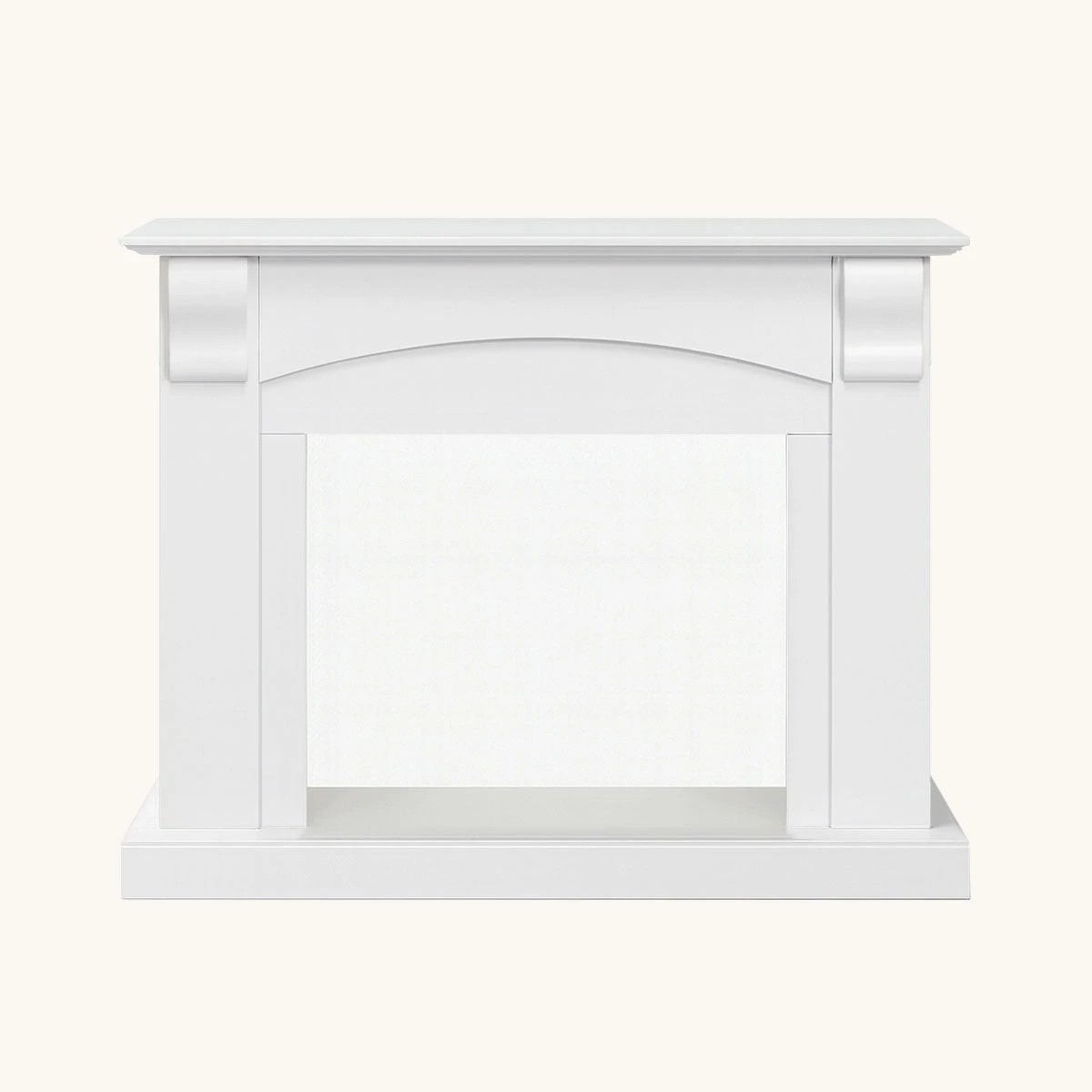 10 Moda Living Ascot Electric Fireplace Heater White Mantel Suite with Orion Insert - White, 10 of 10