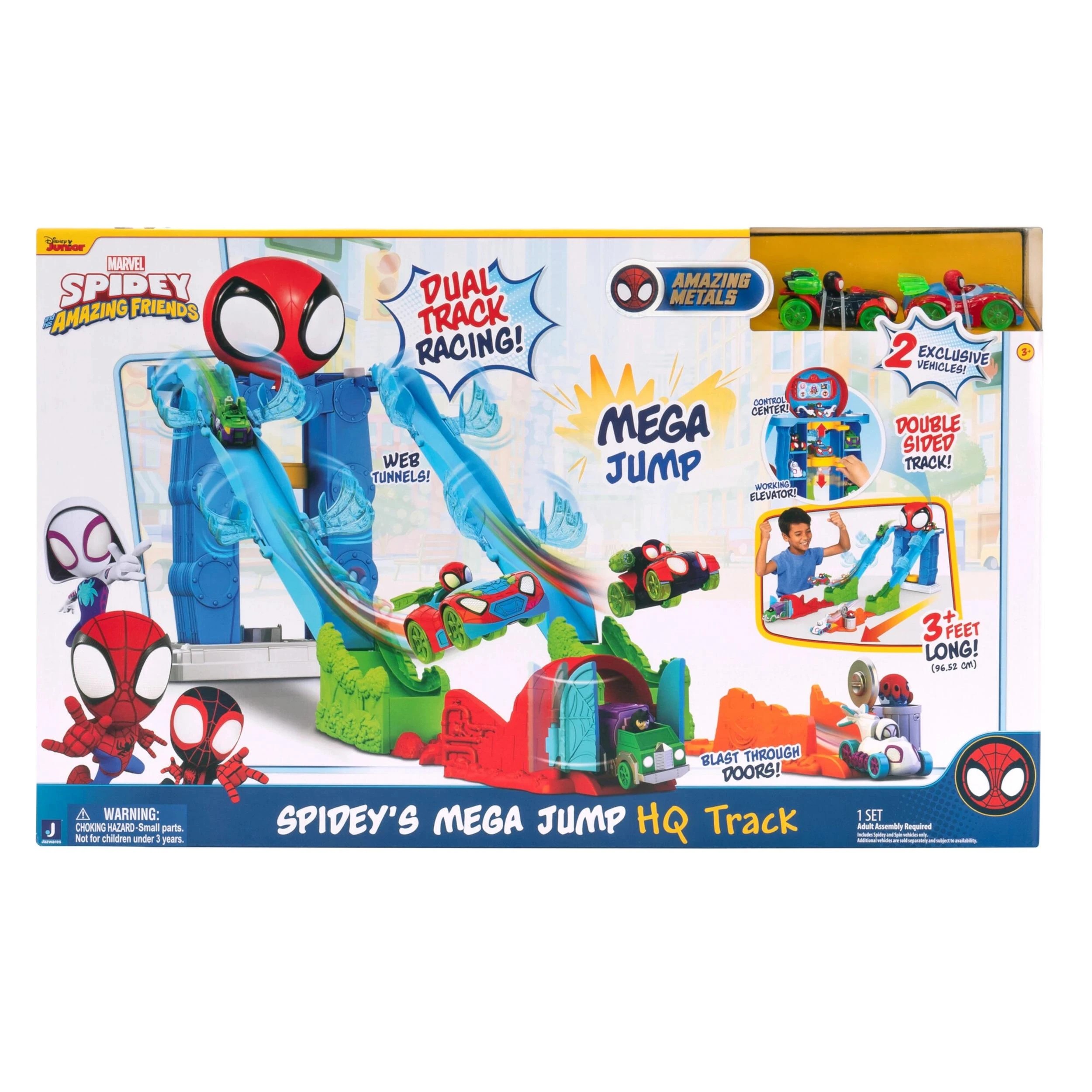 1 Disney Junior Marvel Spidey & His Amazing Friends Spideys Mega Jump HQ Track - Multi, 1 of 6