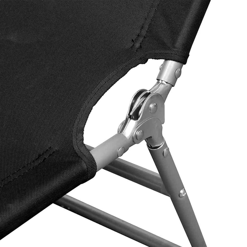 4 vidaXL Sun Lounger Foldable - Black, 4 of 6
