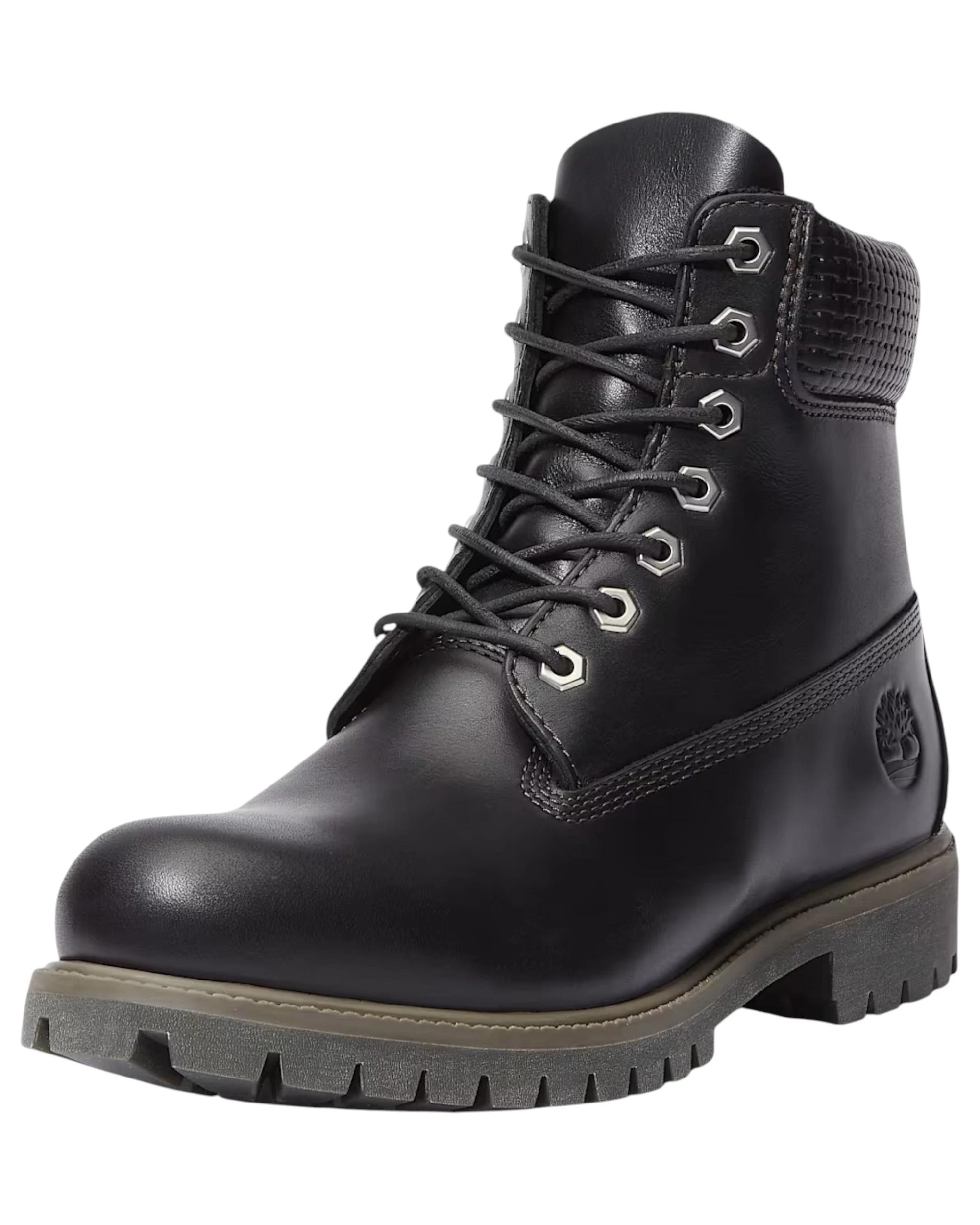 7 Timberland Mens 6-Inch Premium Waterproof Leather Wide Boot BLACK GRAIN, 7 of 7