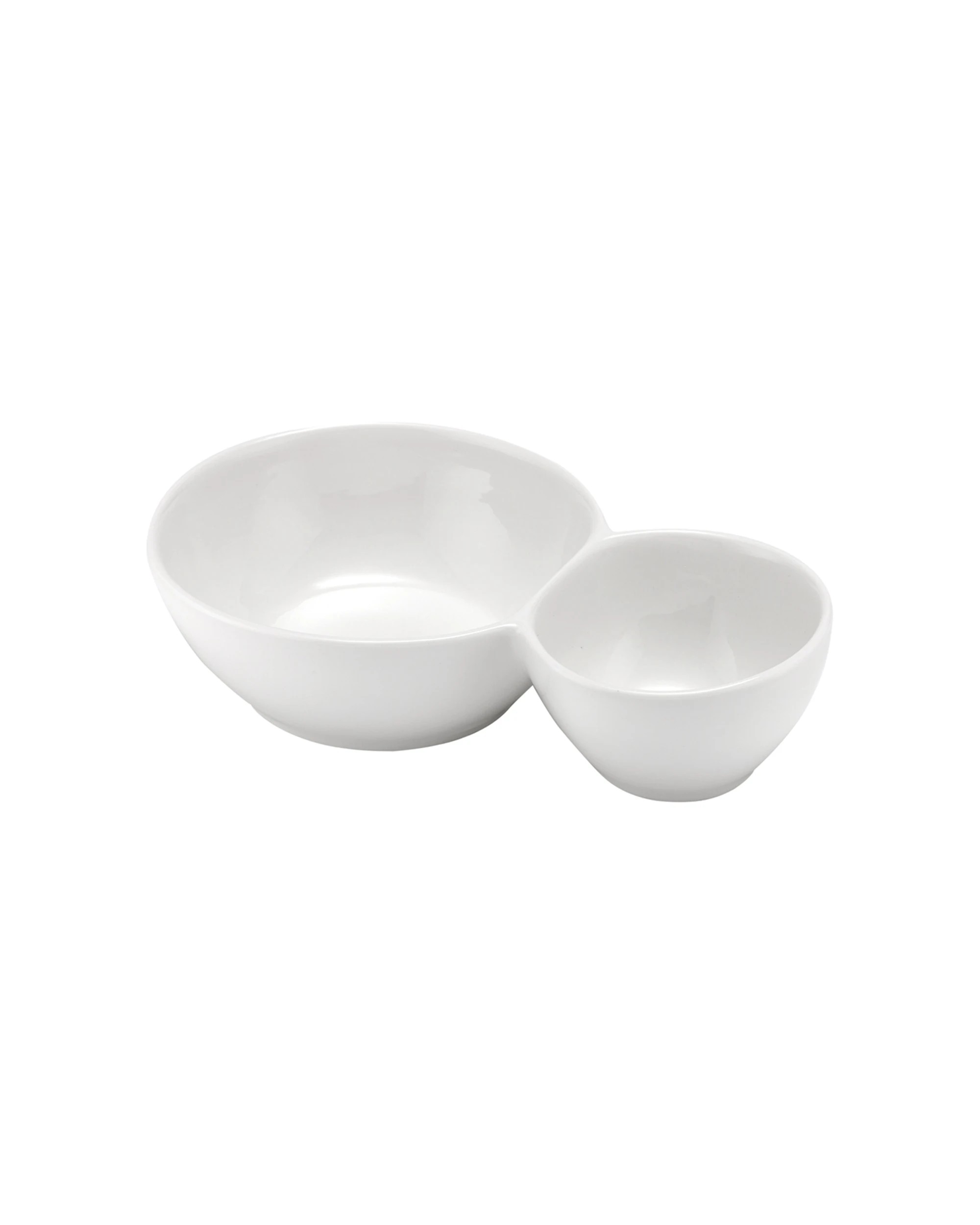 1 Ladelle Alto Serve & Share 2 Pod Porcelain Serving Bowl - White, 1 of 2