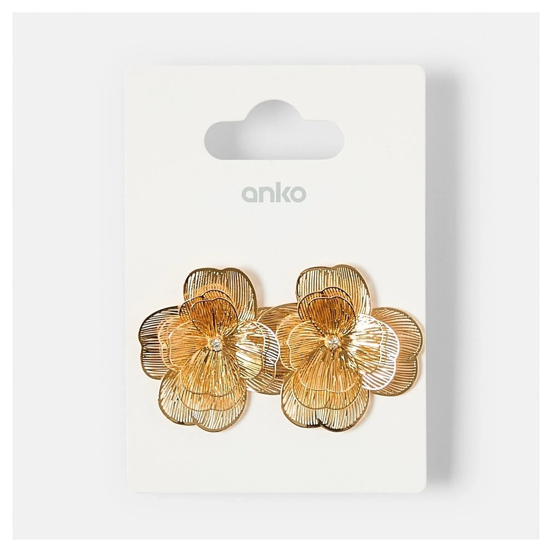 5 Filigree Flower Stud Earrings - Gold Tone, 5 of 5