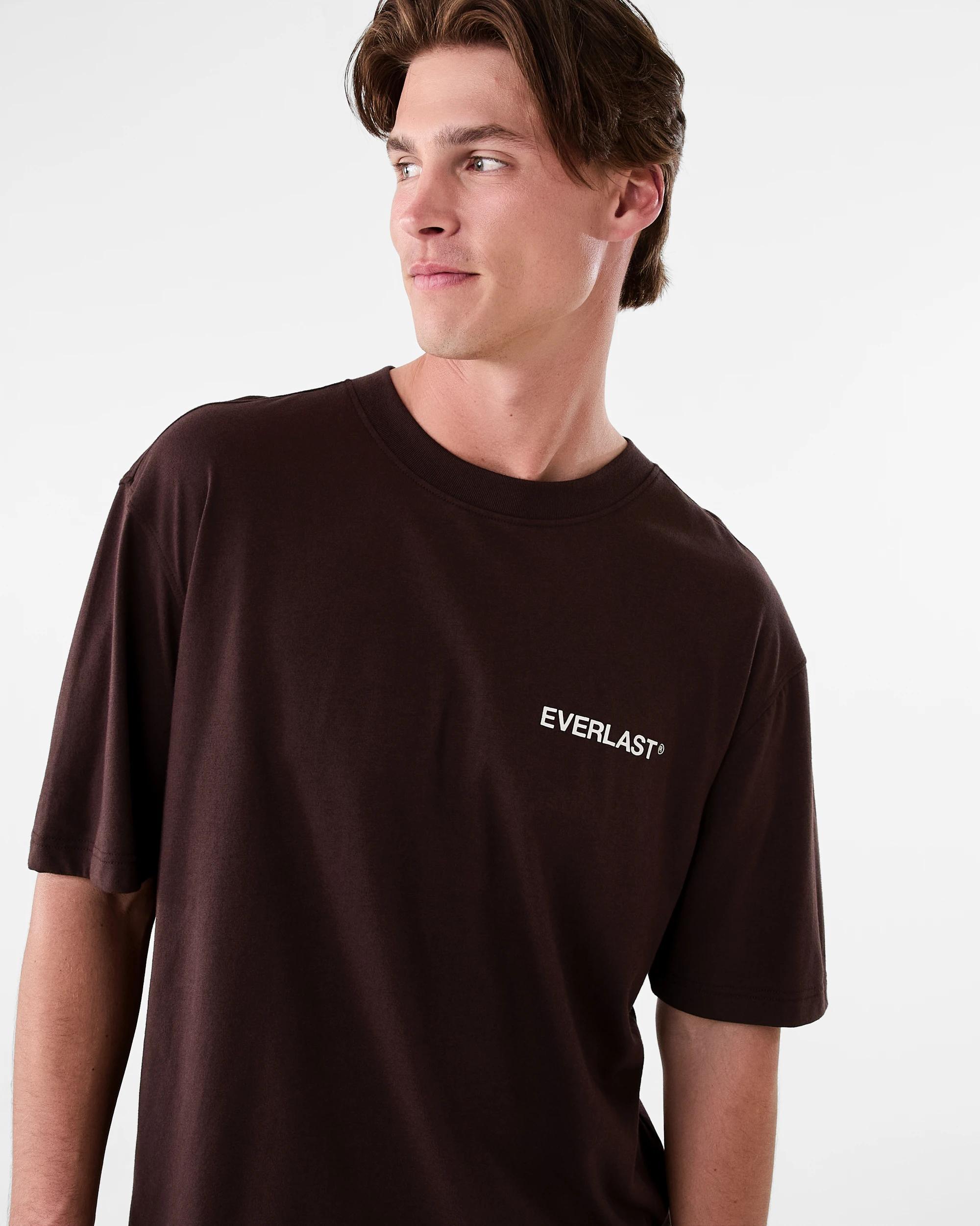 4 Everlast Mens Athletic Division Crew Neck T-shirt Choc Brown, 4 of 7
