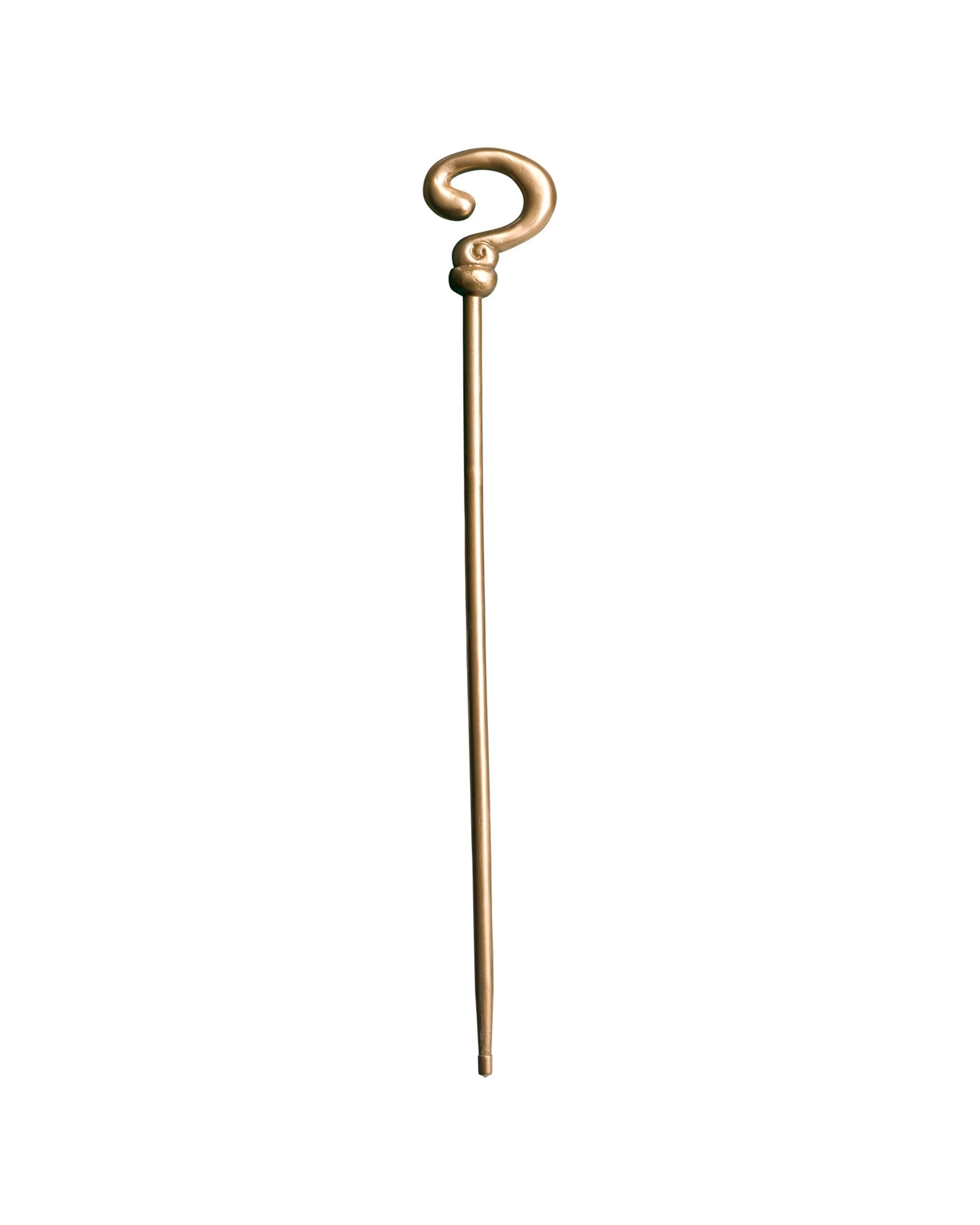 1 Dc Comics The Riddler Cane Party Costume Accessory 91cm - Gold, 1 of 1