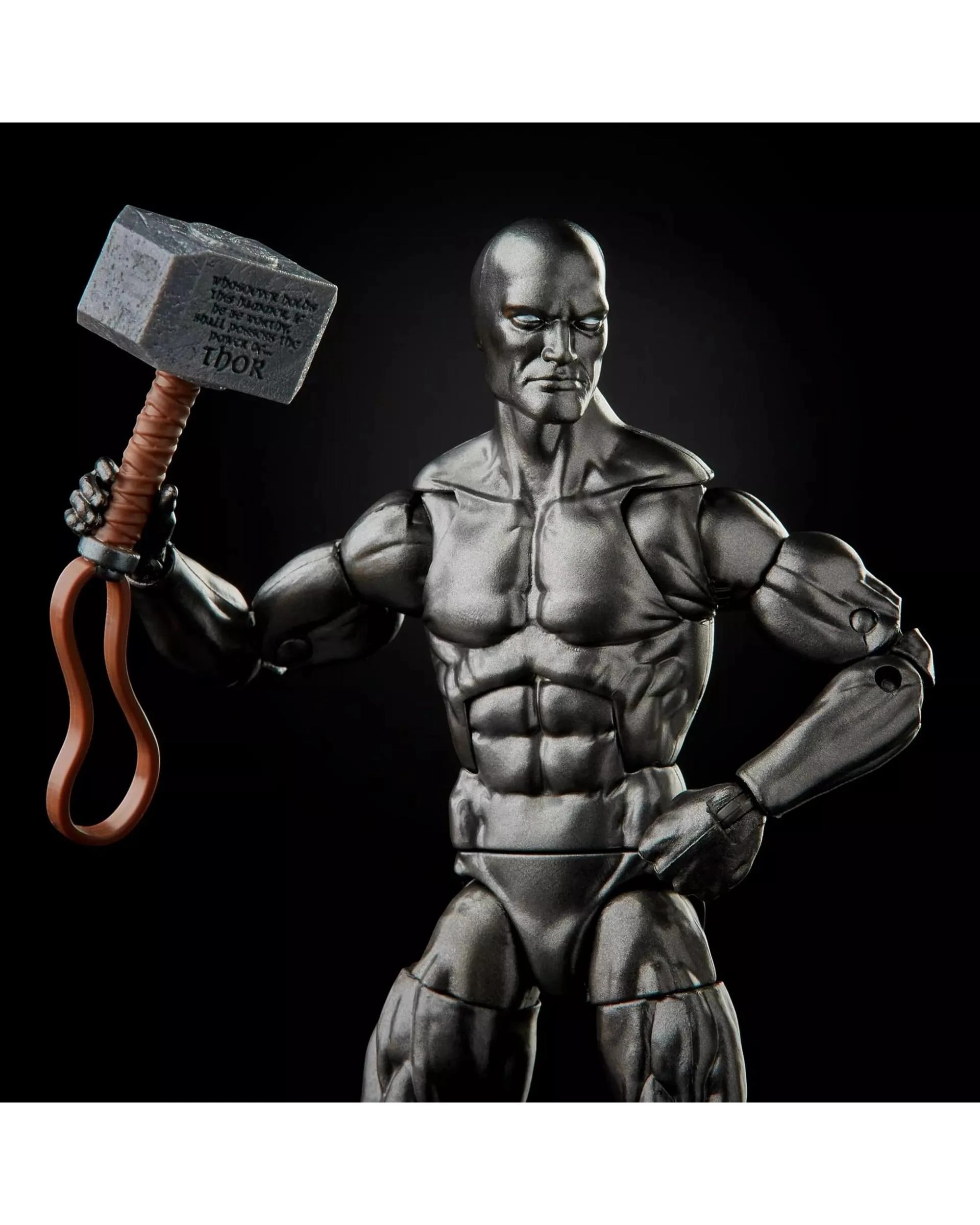 6 Marvel Legends Series Silver Surfer With Mjolnir, 6 of 6