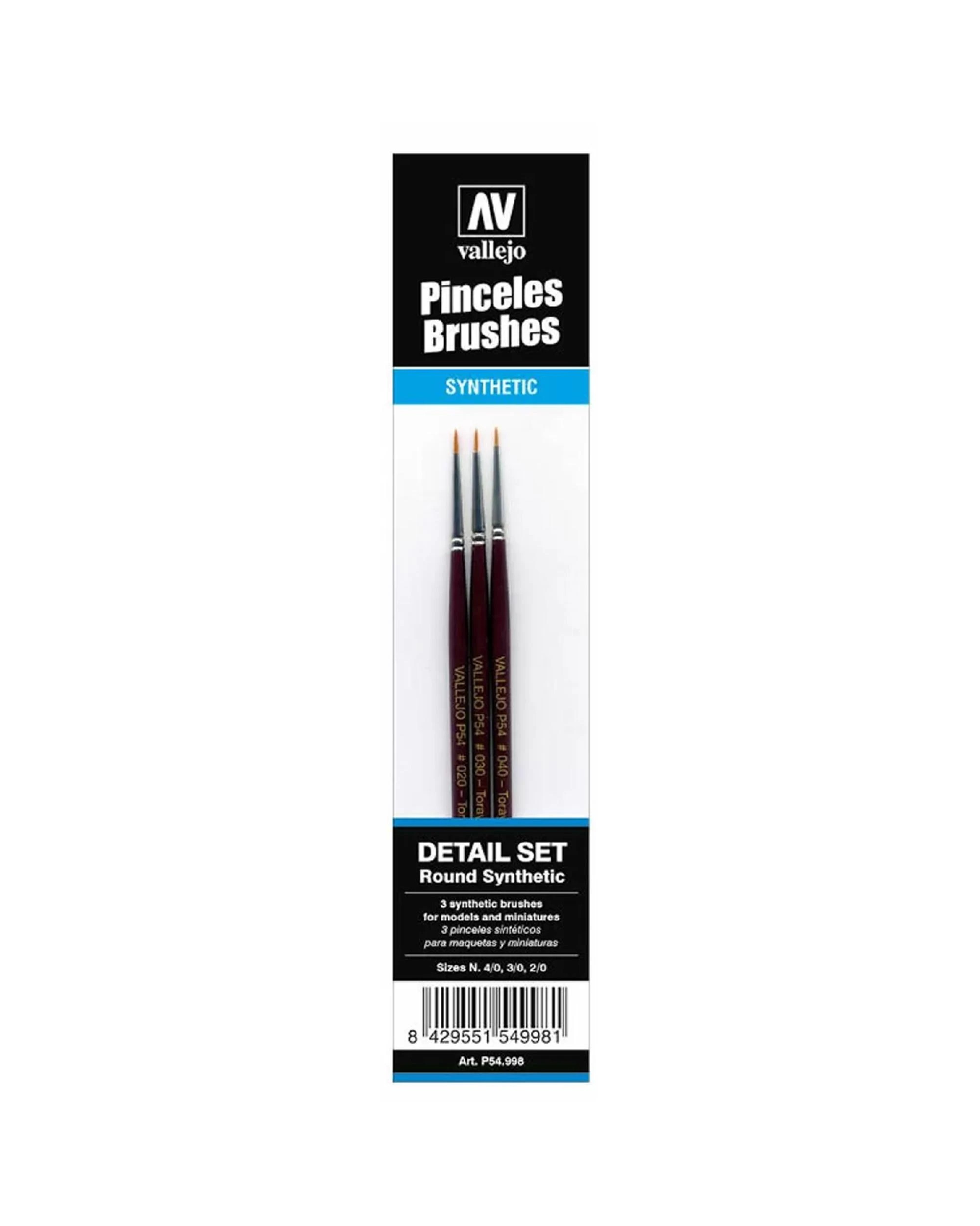 1 Vallejo Definition Miniatures Synthetic Brush Set - Sizes 4, 3 and 2, 1 of 1
