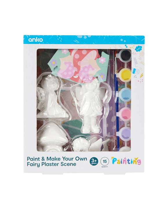 15 Piece Paint and Make Your Own Fairy Plaster Scene