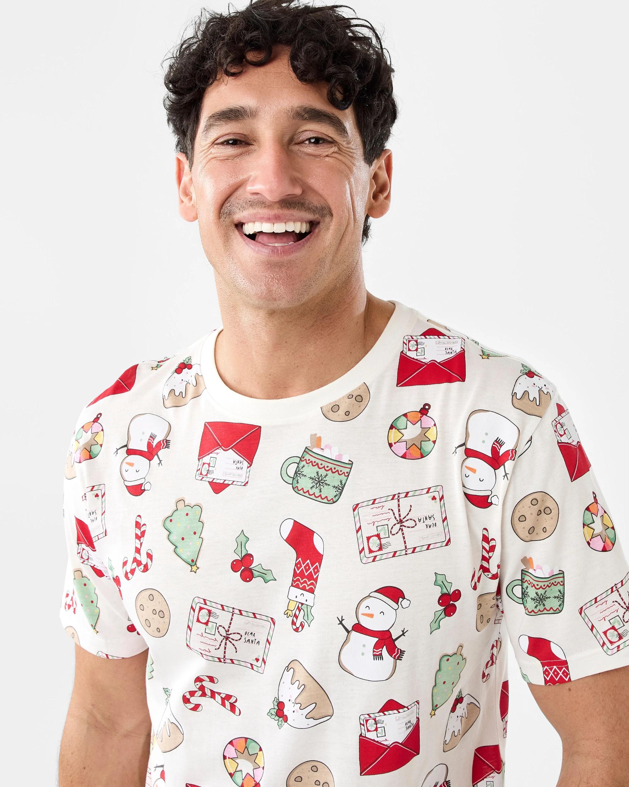 5 Family Matching Christmas Icons Wishing Tree Mens Pyjama Set Xmas Icons, 5 of 9