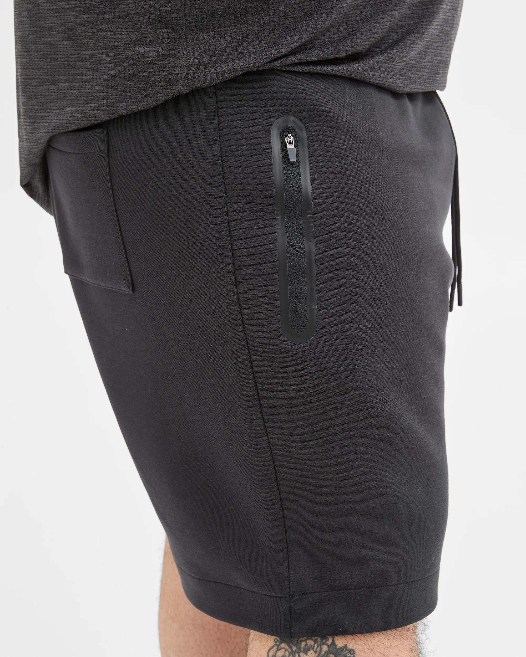 5 Target Plus Size Australian Cotton Blend Tech Fleece Shorts BLACK, 5 of 6