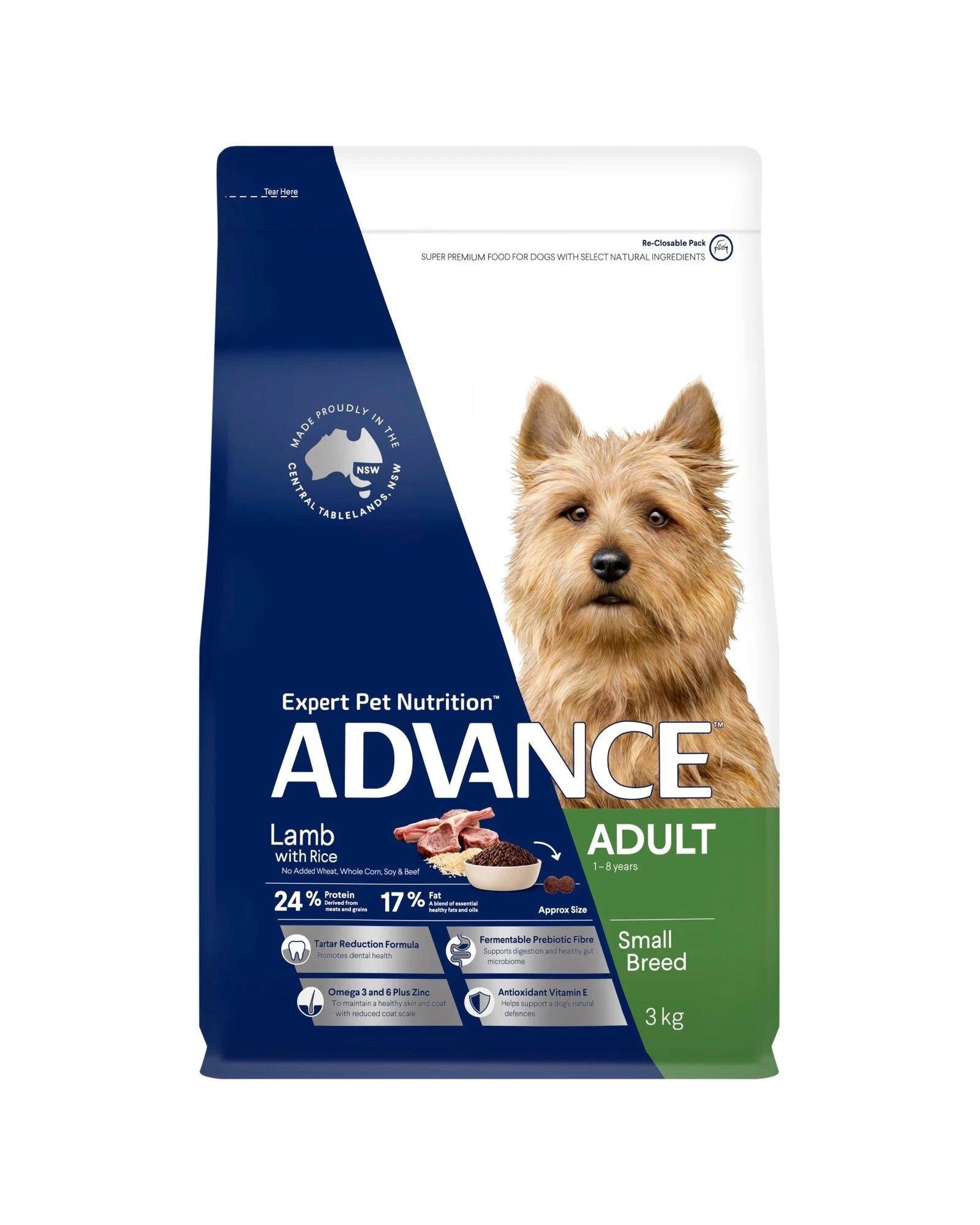 8 Advance Adult Small Breed Dry Dog Food Lamb w/ Rice 3kg, 8 of 10