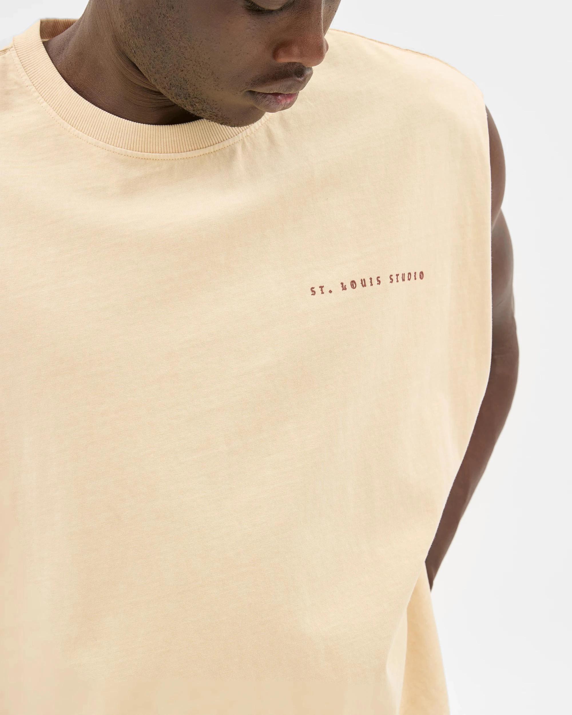 5 Australian Cotton Graphic Tank Top - Commons PAISLEY SAND, 5 of 6