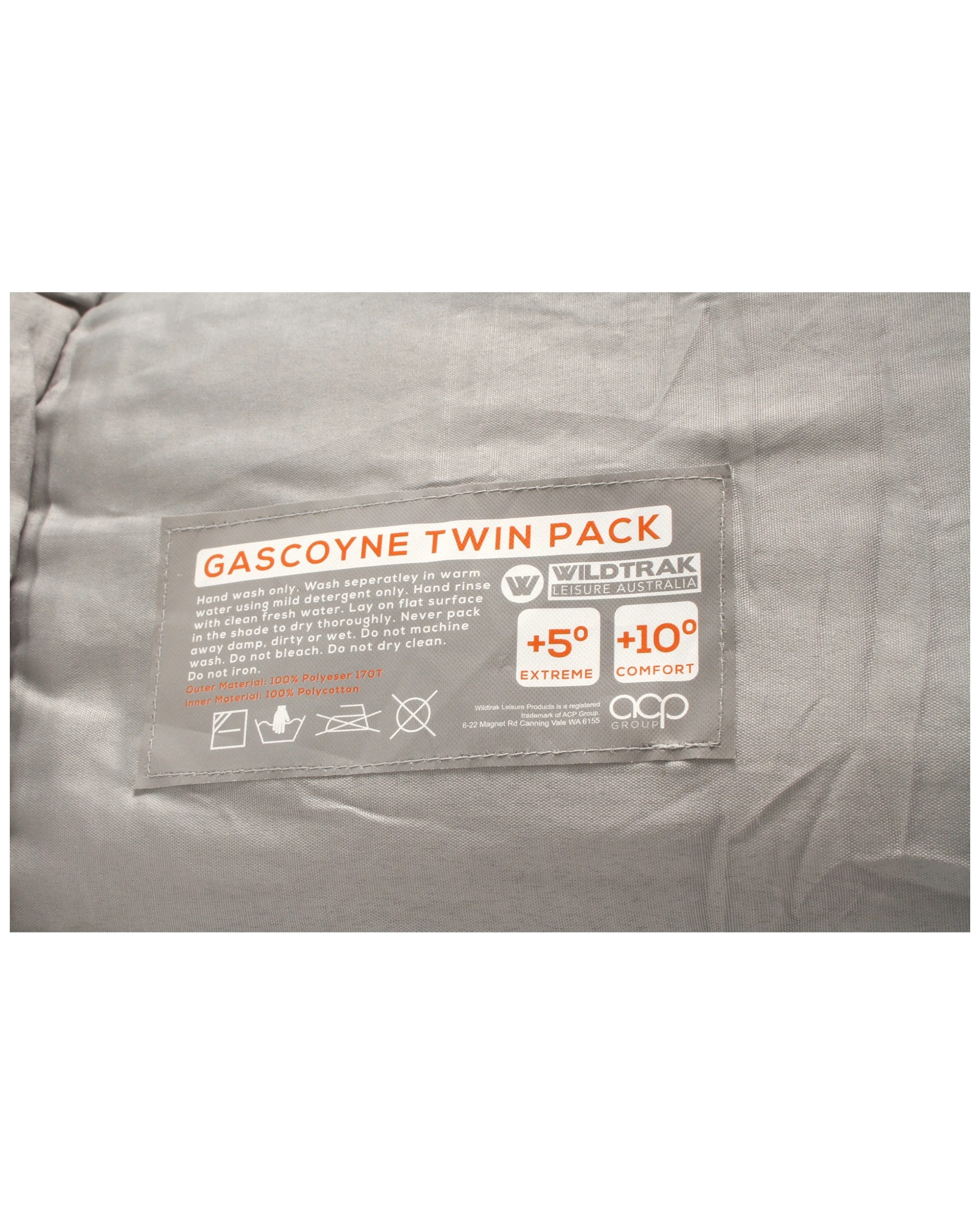 3 Wildtrak Gascoyne Hooded Twin Sleeping Bags Breathable Lining - Blue, 3 of 3