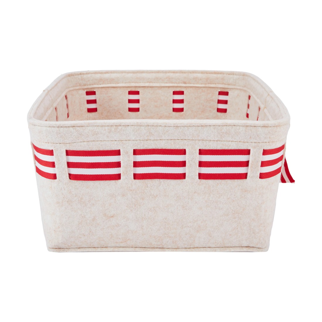 3 Christmas Felt Basket with Bow, 3 of 5