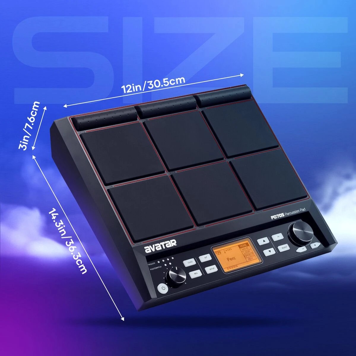3 AUSWAY Percussion Sample Pad Electric Drum Pads Multipad Instrument, 3 of 4